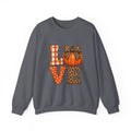 Pumpkin Love Crewneck Sweatshirt — Leopard & Plaid Fall Pullover