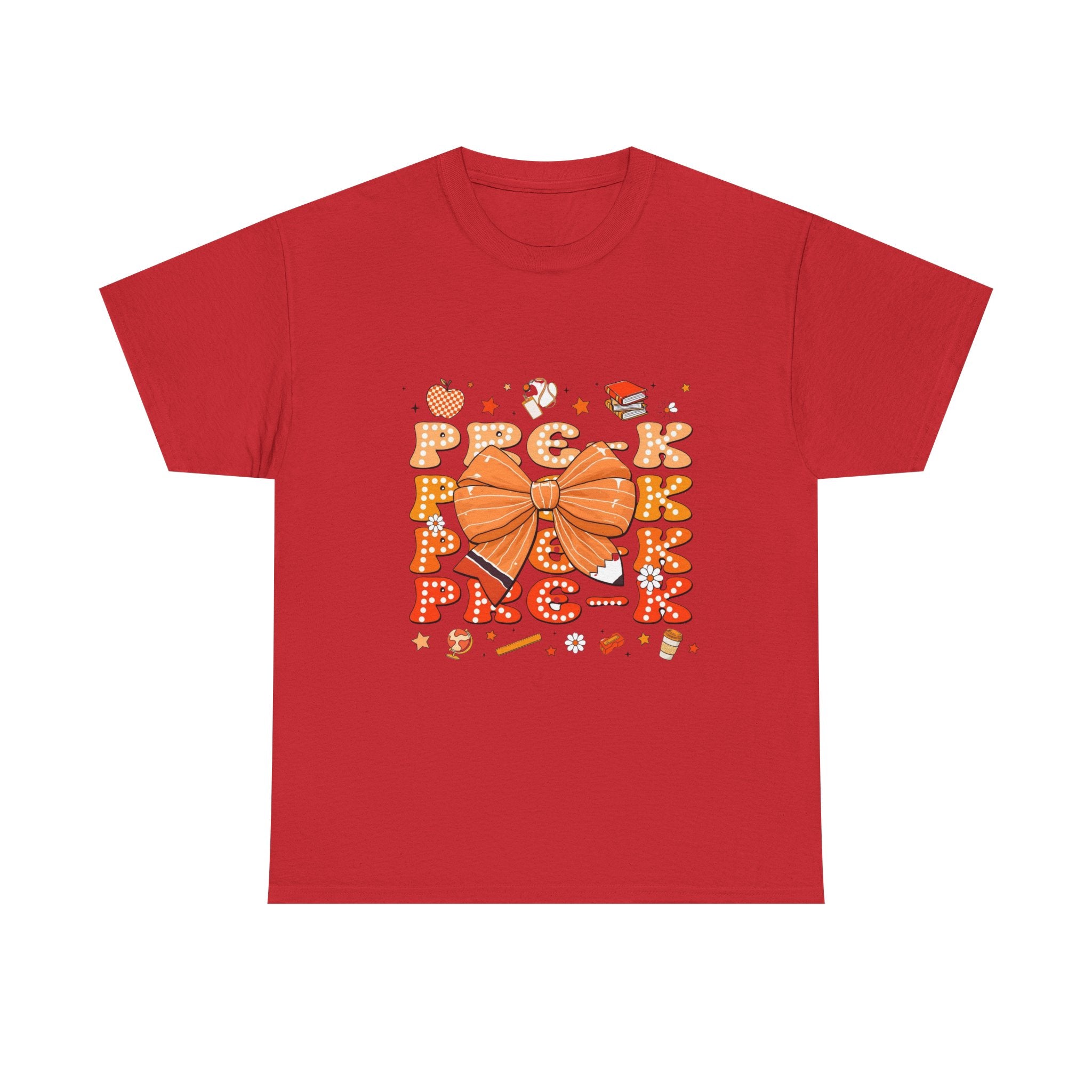 Pre-K Bow T-Shirt — Cute Fall Pumpkin Graphic Tee
