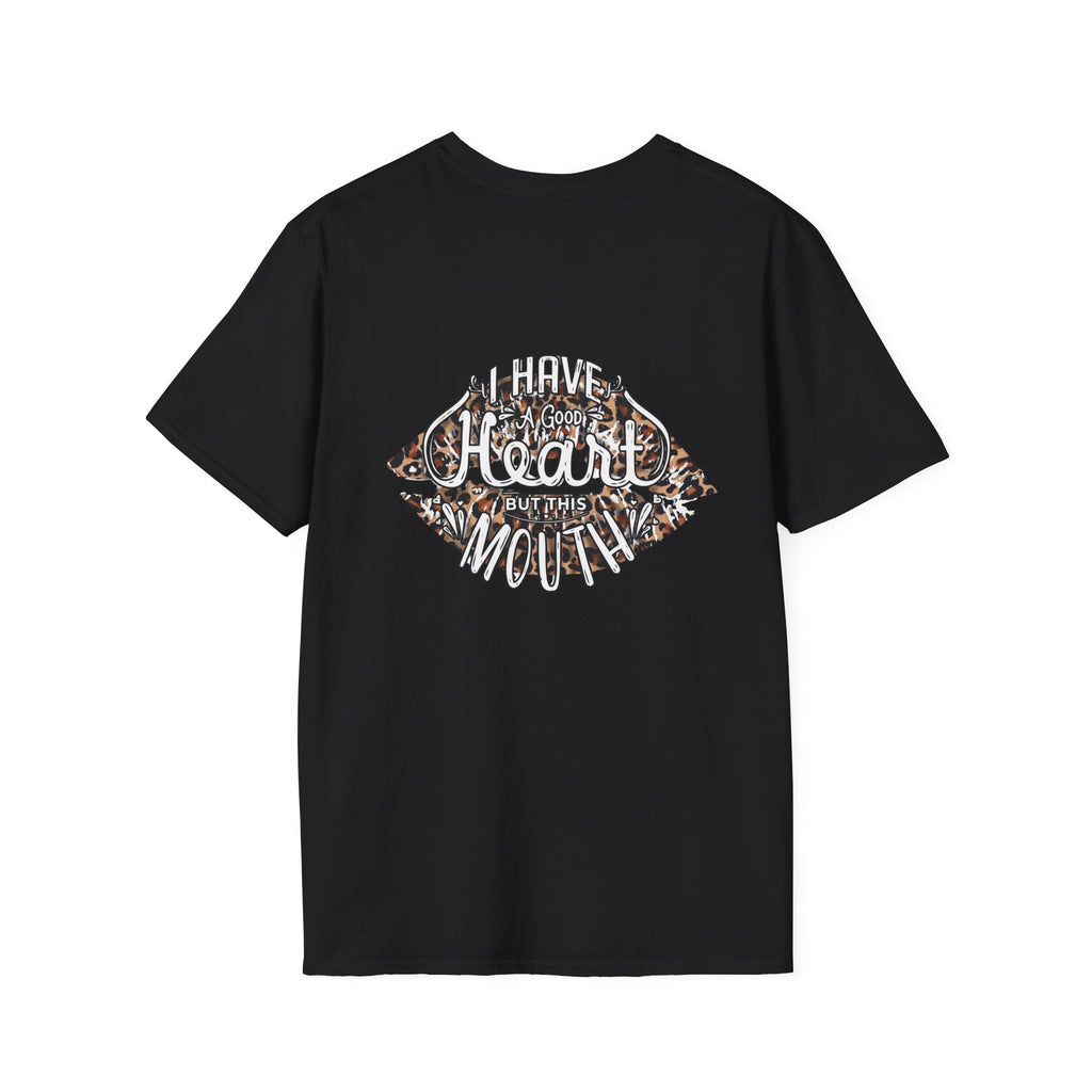 Leopard Kiss T-Shirt — Small Glam Lip Print Tee