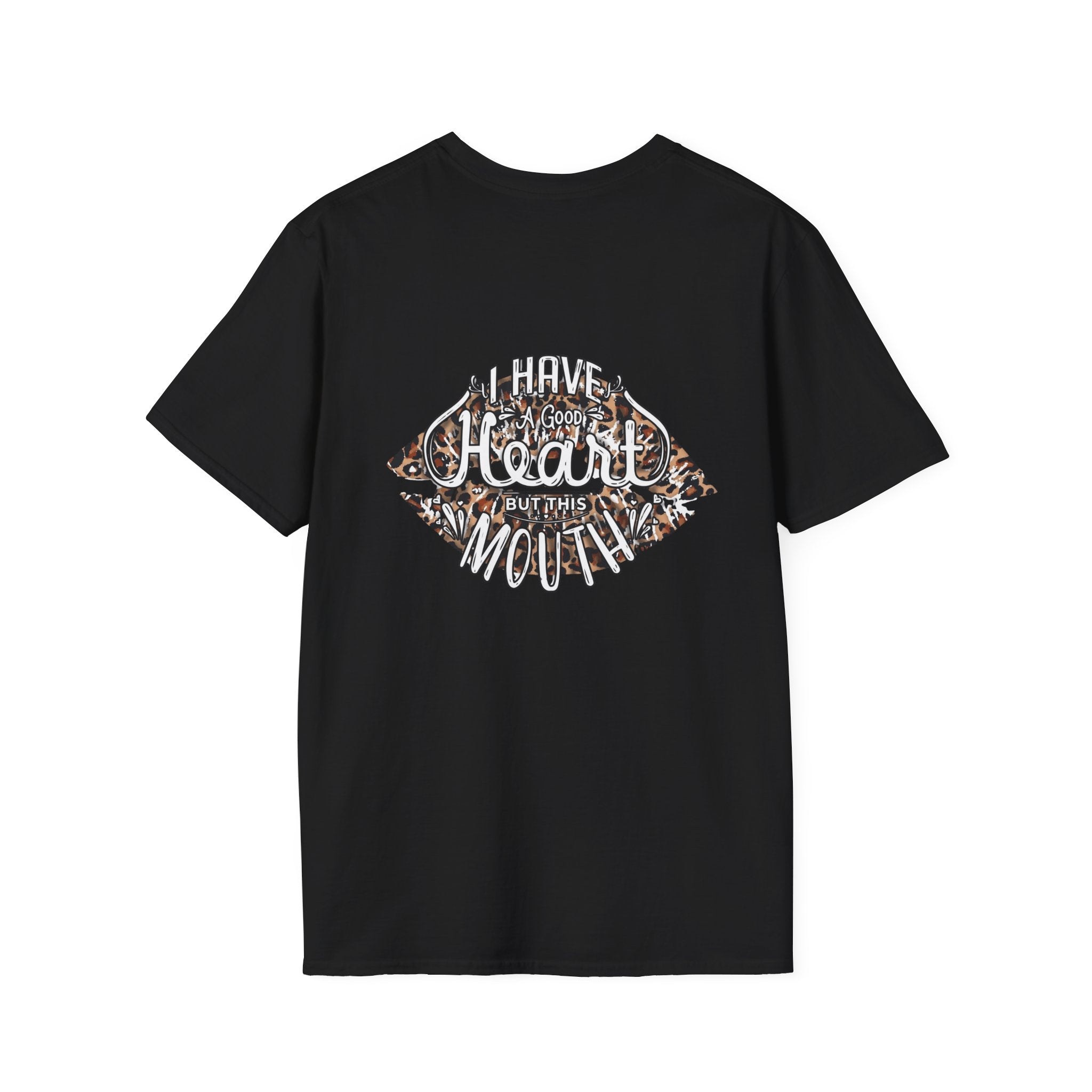 Leopard Kiss T-Shirt — Small Glam Lip Print Tee