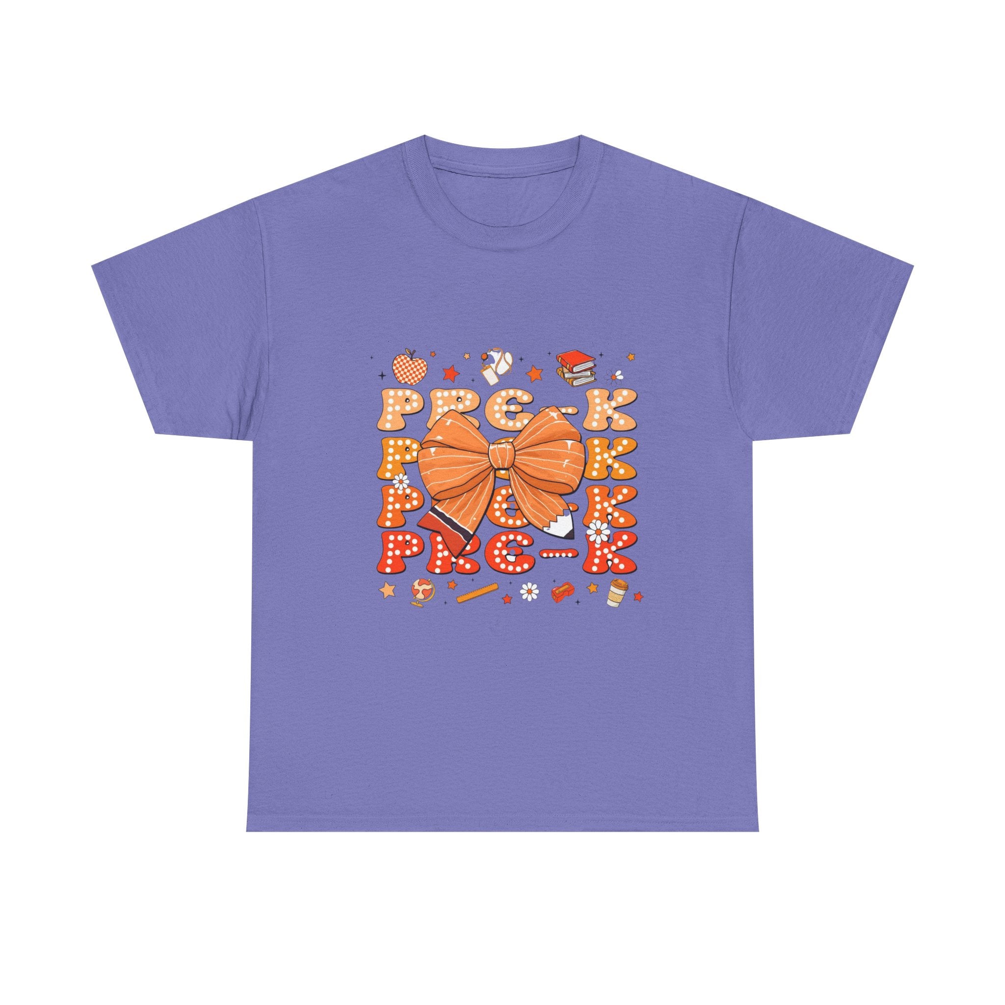 Pre-K Bow T-Shirt — Cute Fall Pumpkin Graphic Tee
