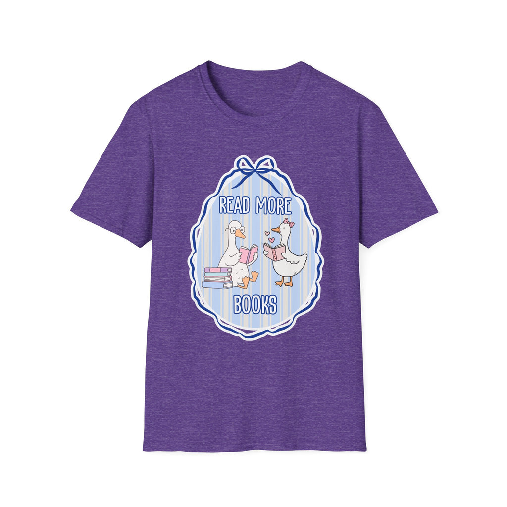 Read More Books T-Shirt — Cute Duck Family Reading Graphic Tee