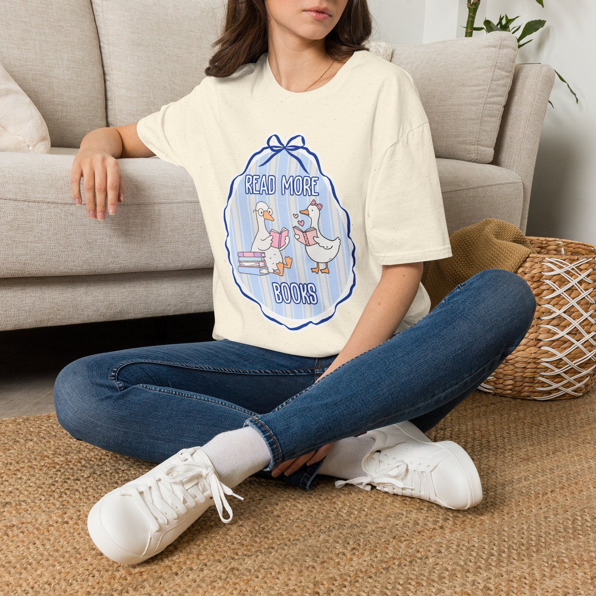 Read More Books T-Shirt — Cute Duck Family Reading Graphic Tee