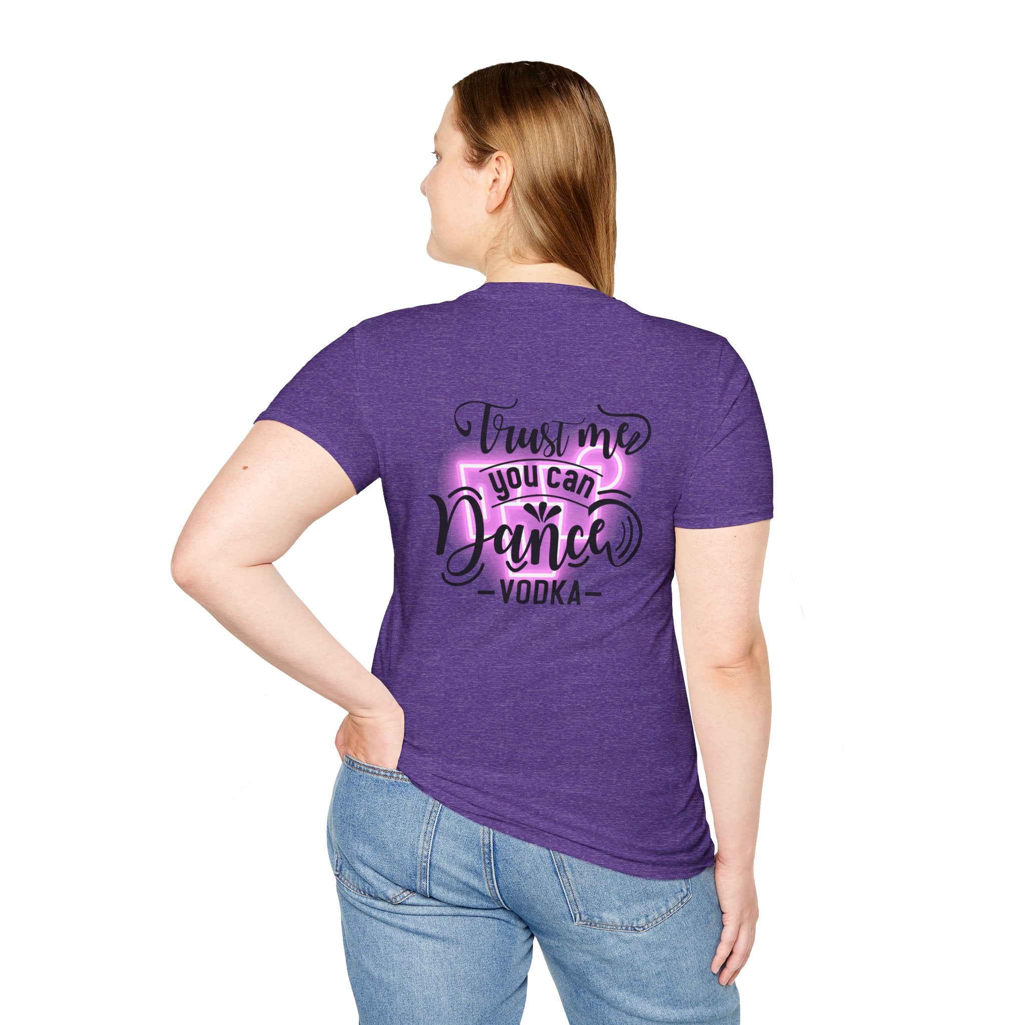 T‑Shirt — Neon Pink Retro Heart Logo Tee