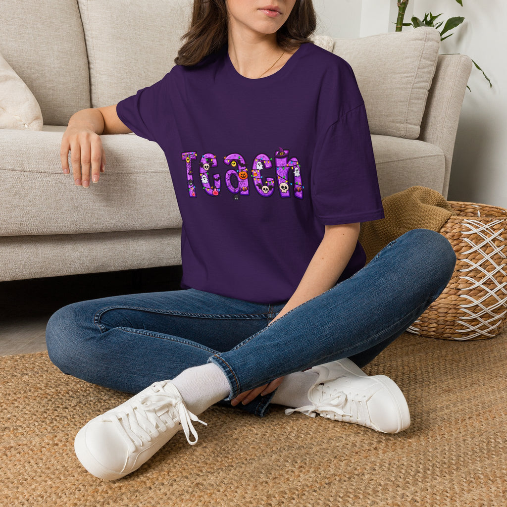 Halloween Purple Teach Unisex Softstyle T-Shirt