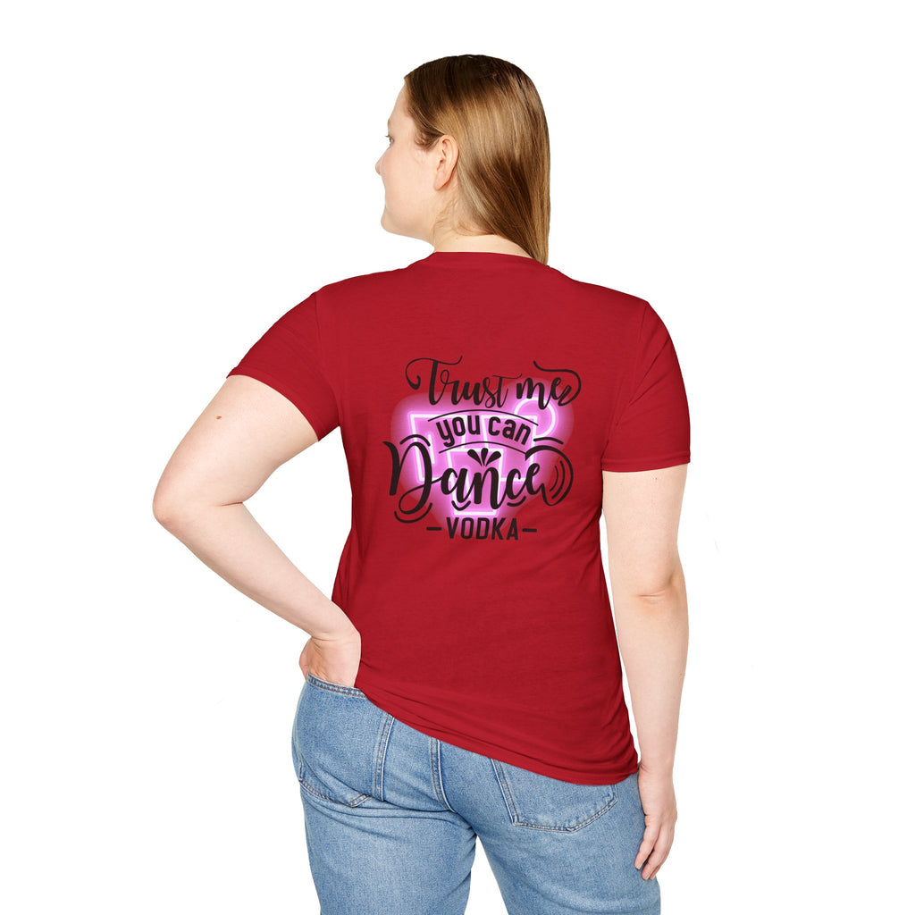 T‑Shirt — Neon Pink Retro Heart Logo Tee