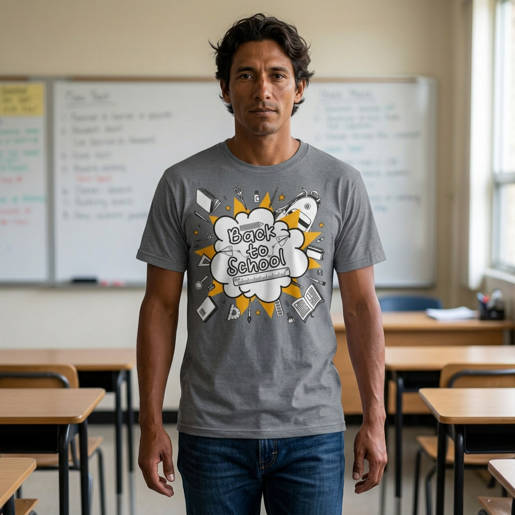 Back to School Graphic Tee — Fun Doodle School Supplies T-Shirt