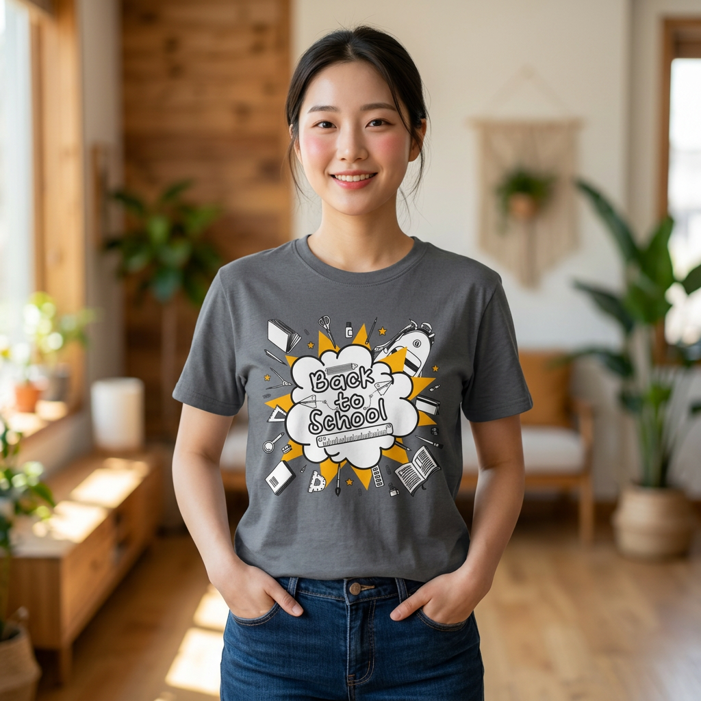 Back to School Graphic Tee — Fun Doodle School Supplies T-Shirt