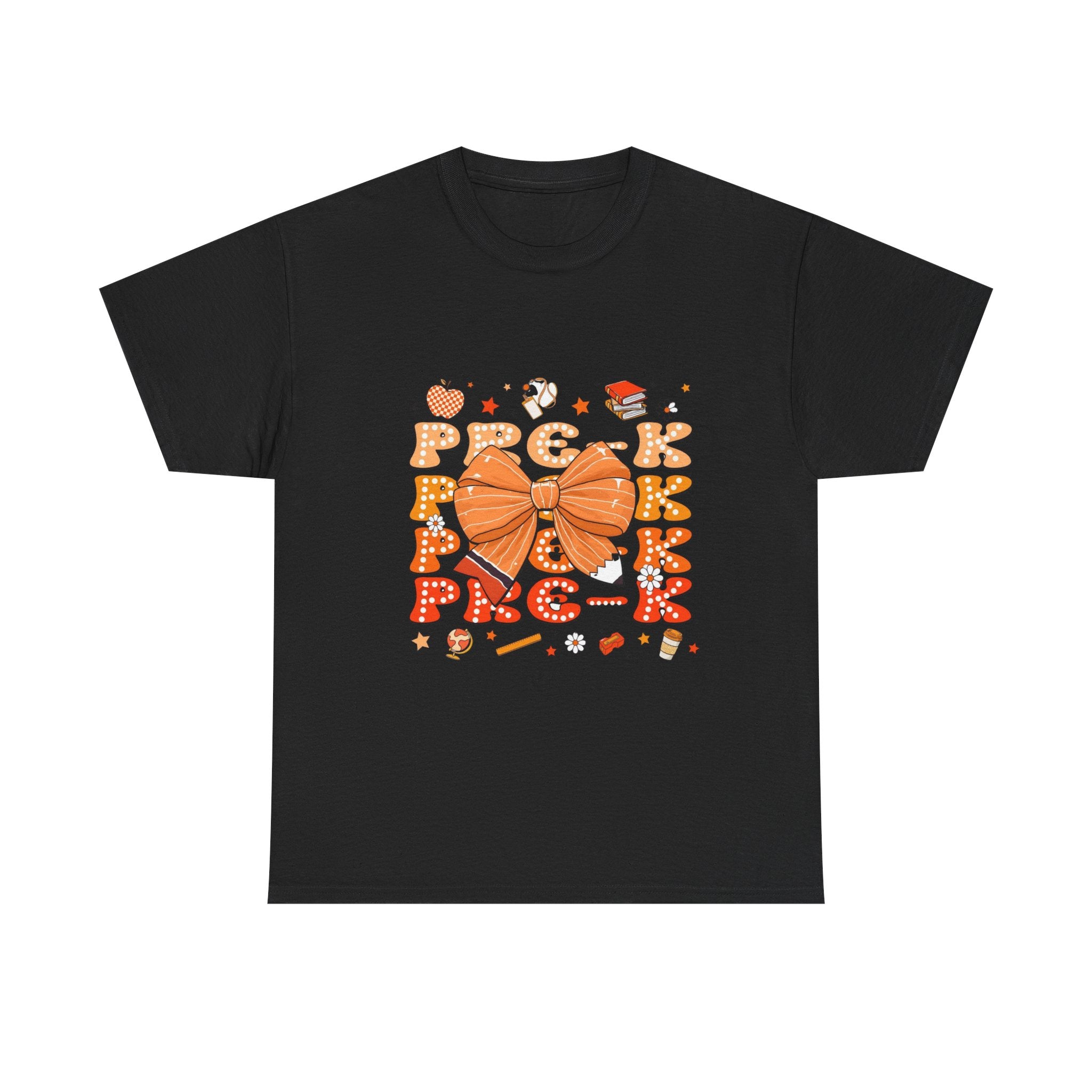Pre-K Bow T-Shirt — Cute Fall Pumpkin Graphic Tee