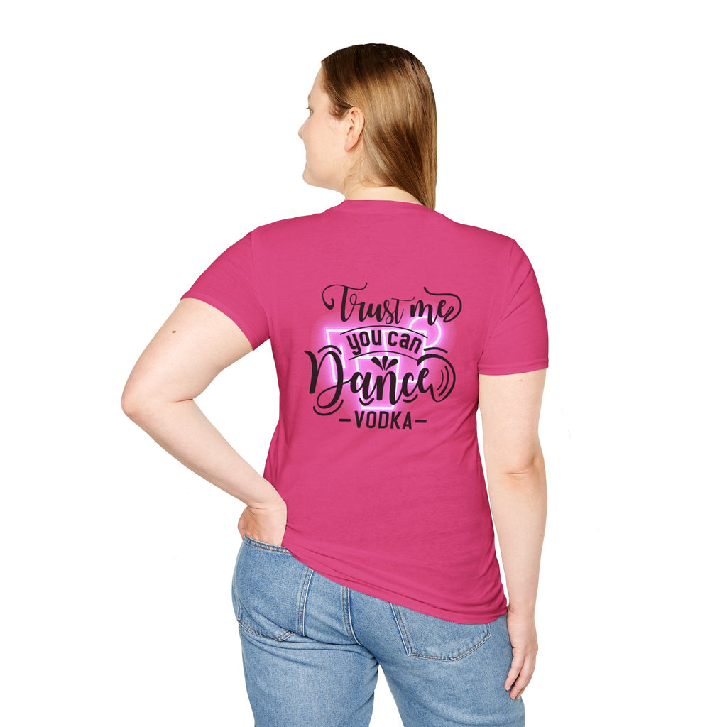 T‑Shirt — Neon Pink Retro Heart Logo Tee