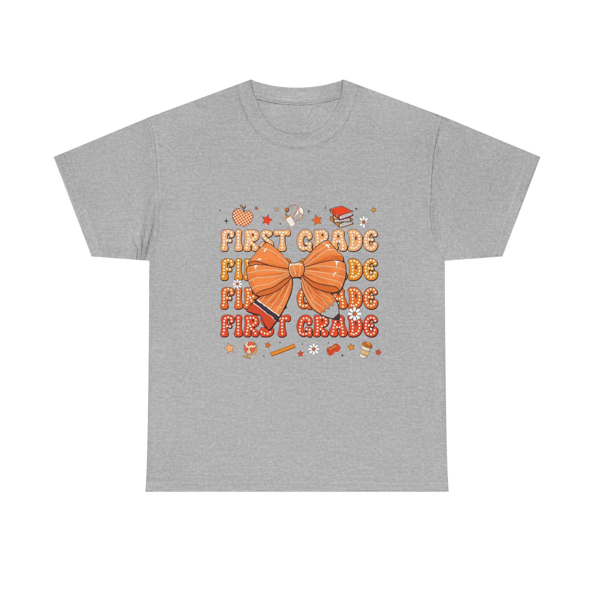 First Grade Bow T‑Shirt – Cute Back‑to‑School Teacher & Student Tee
