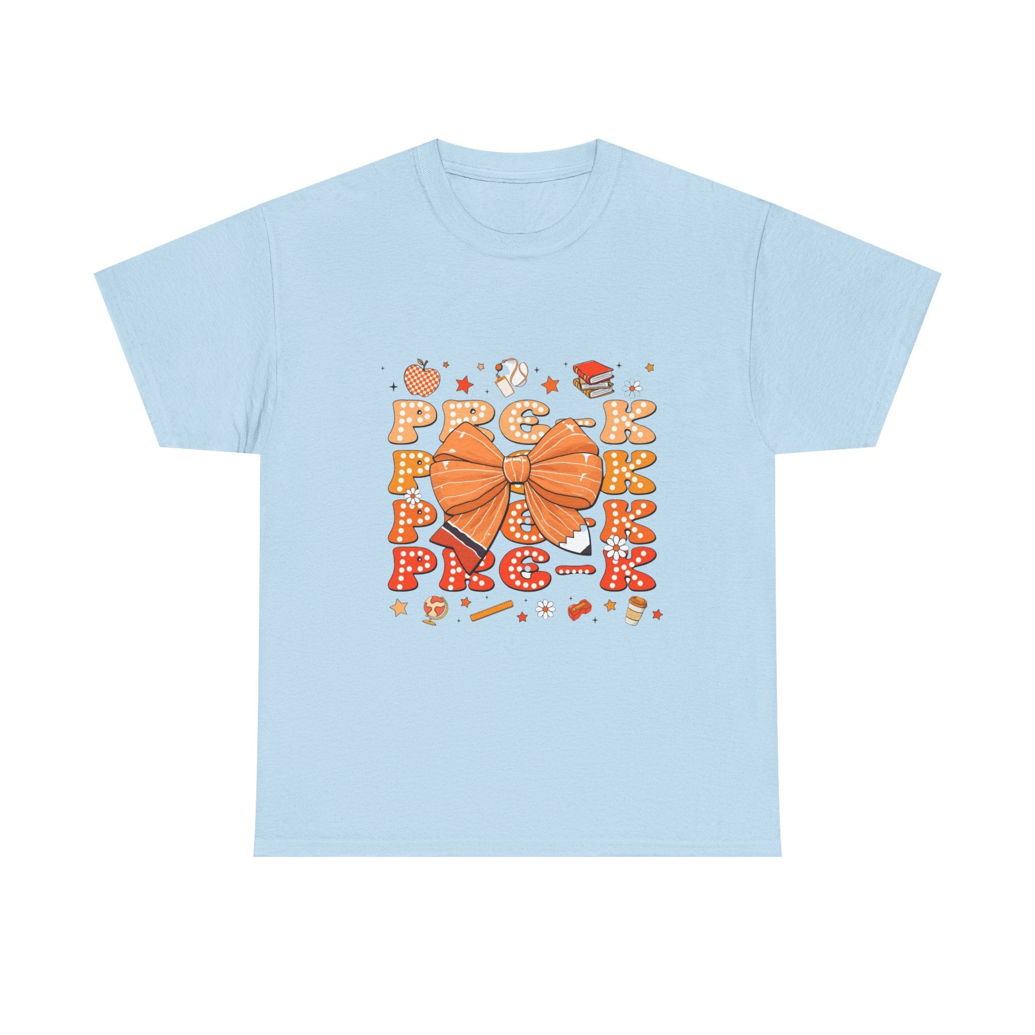 Pre-K Bow T-Shirt — Cute Fall Pumpkin Graphic Tee