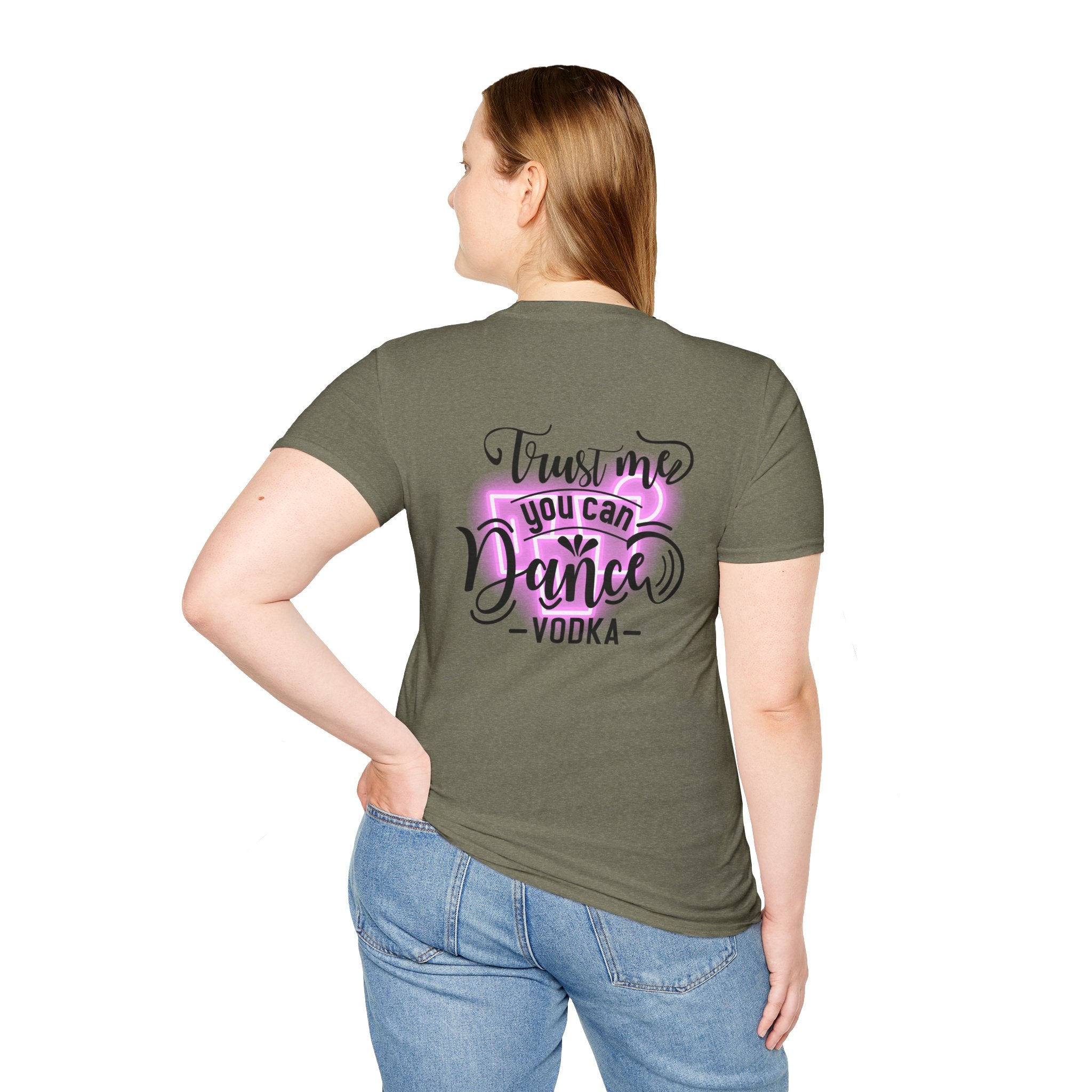 T‑Shirt — Neon Pink Retro Heart Logo Tee