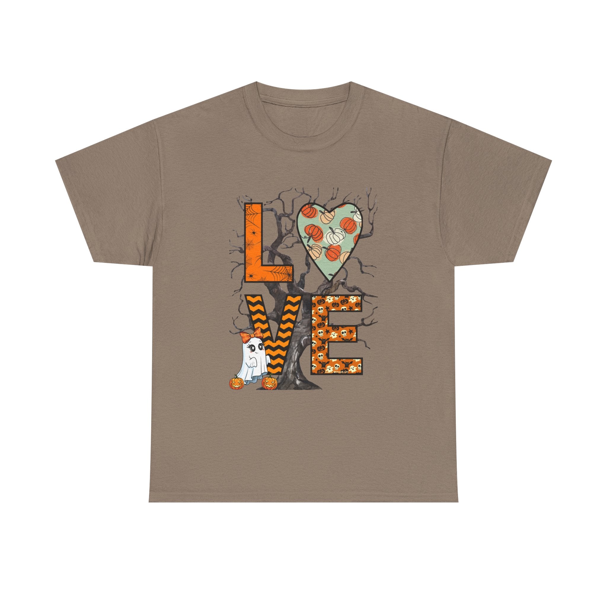 LOVE Halloween T-Shirt — Spooky Pumpkin Heart Graphic Tee