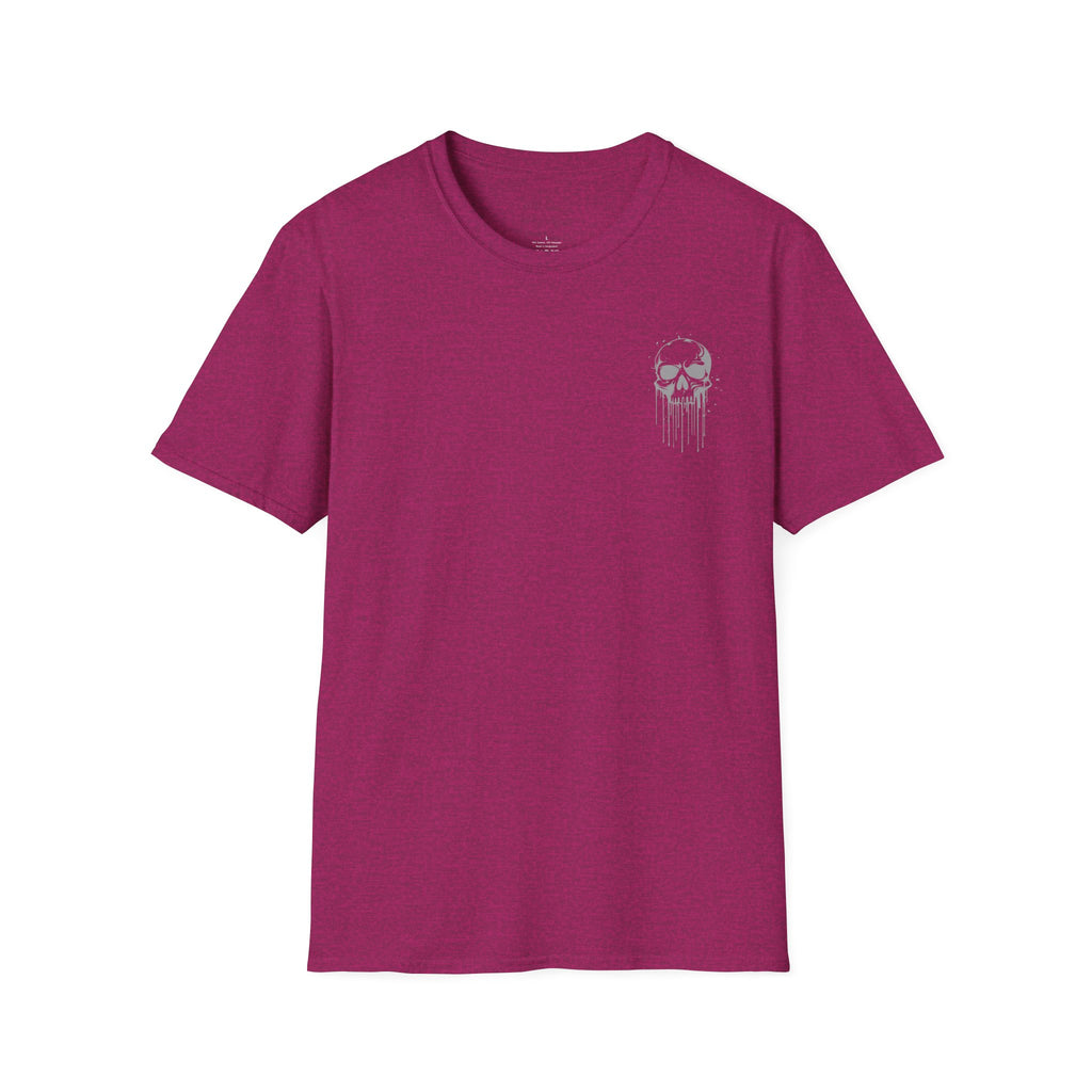 Skull Drip T-Shirt — Minimal Grunge Skull Chest Graphic