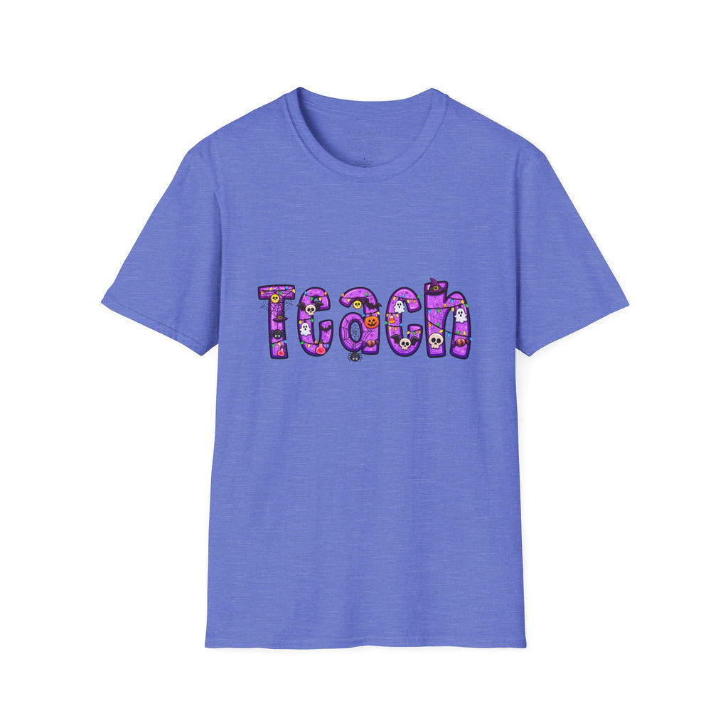 Halloween Purple Teach Unisex Softstyle T-Shirt