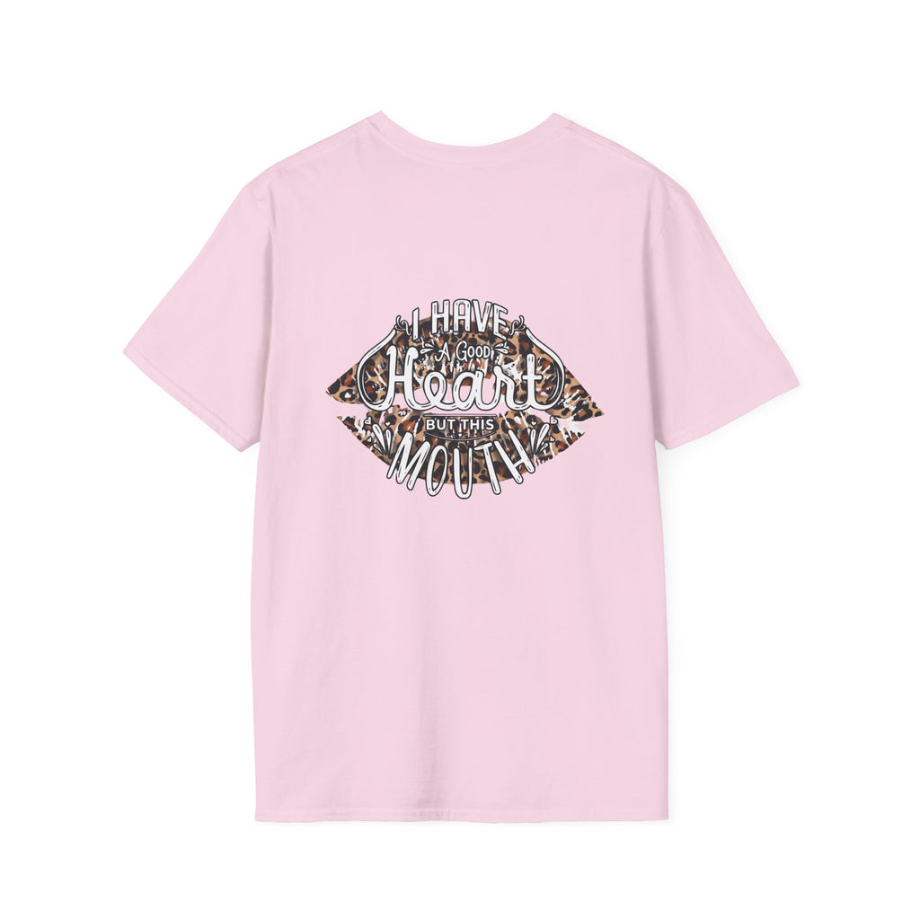 Leopard Kiss T-Shirt — Small Glam Lip Print Tee