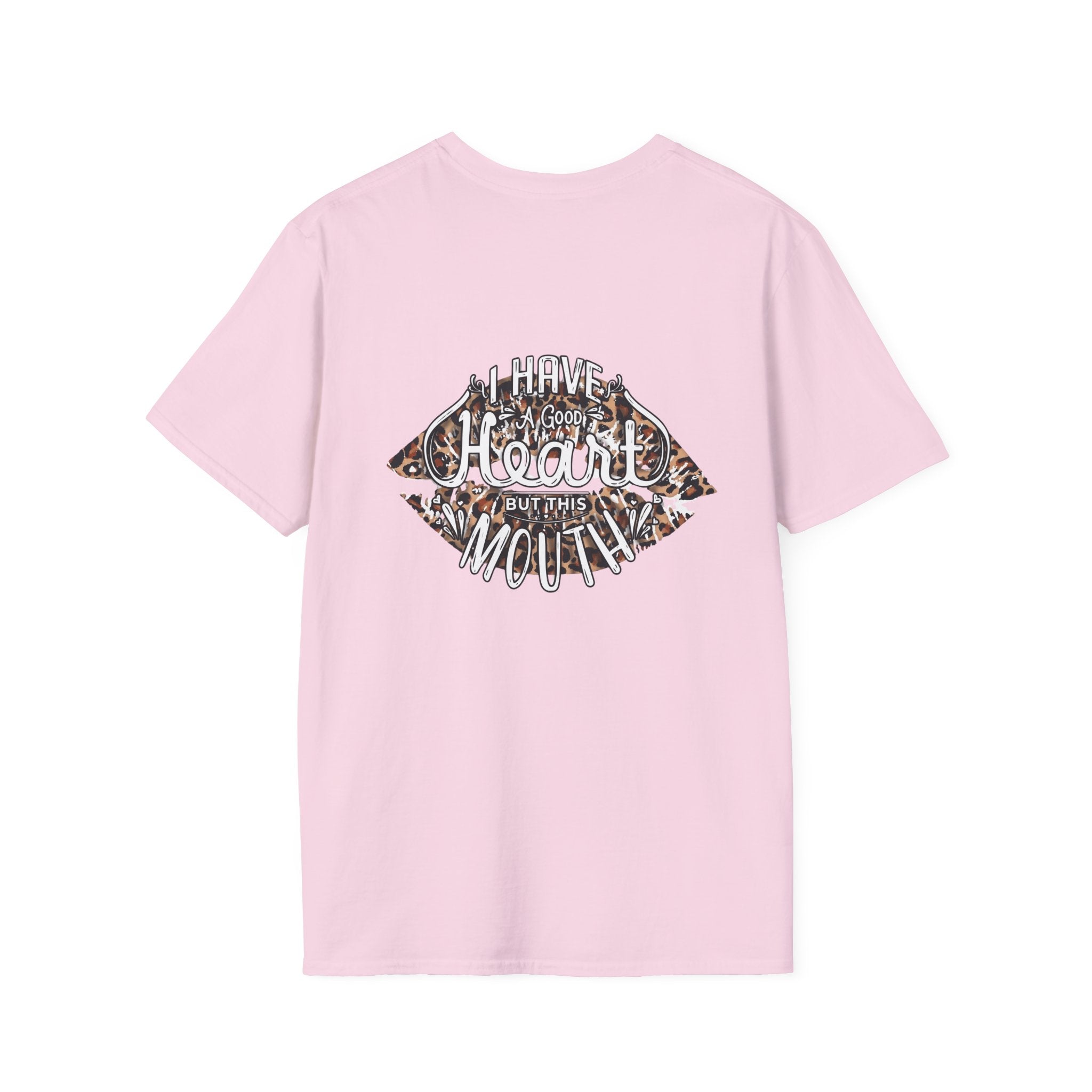 Leopard Kiss T-Shirt — Small Glam Lip Print Tee