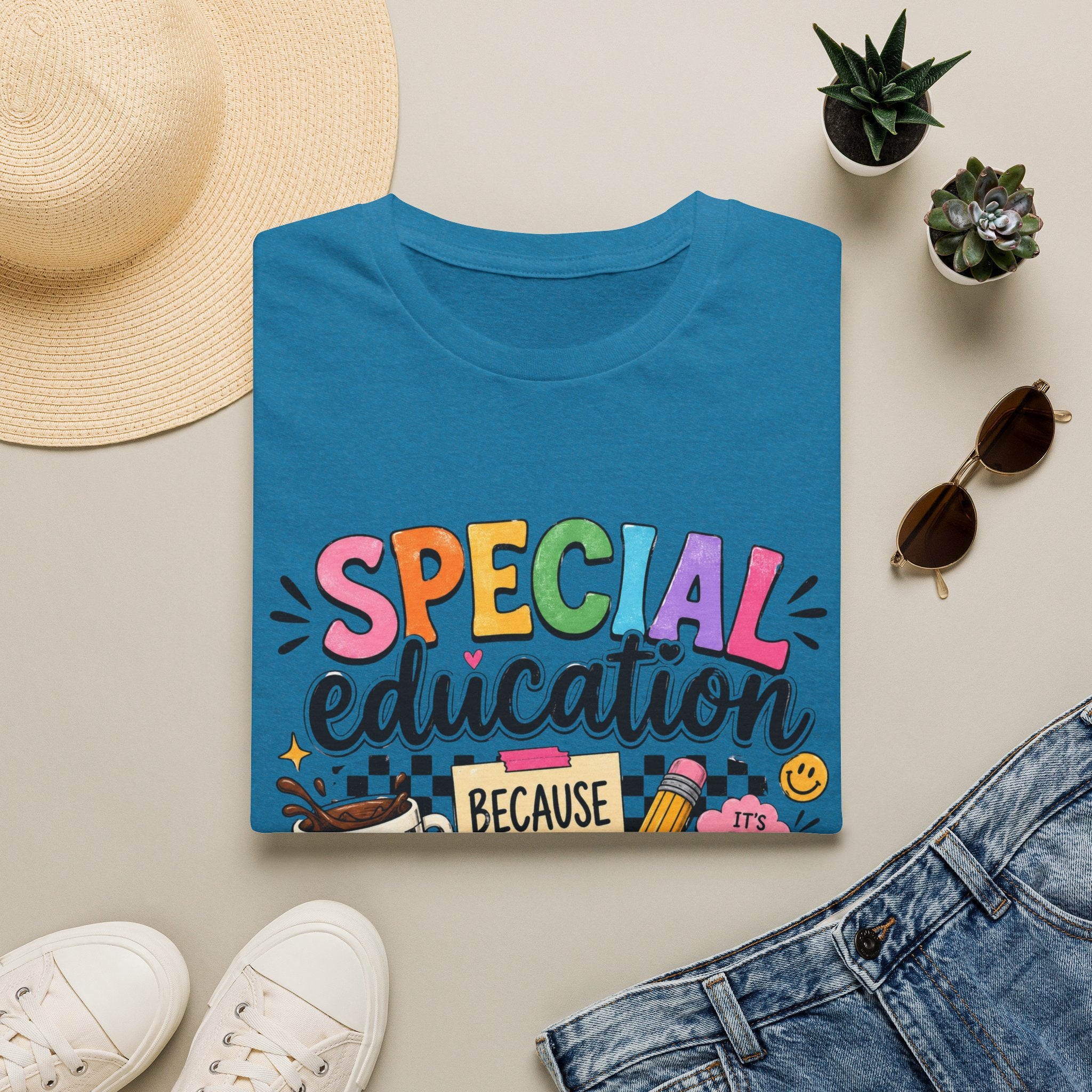 Special Education T-Shirt — "Special Education Because Normal Is Overrated" Colorful Teacher Tee