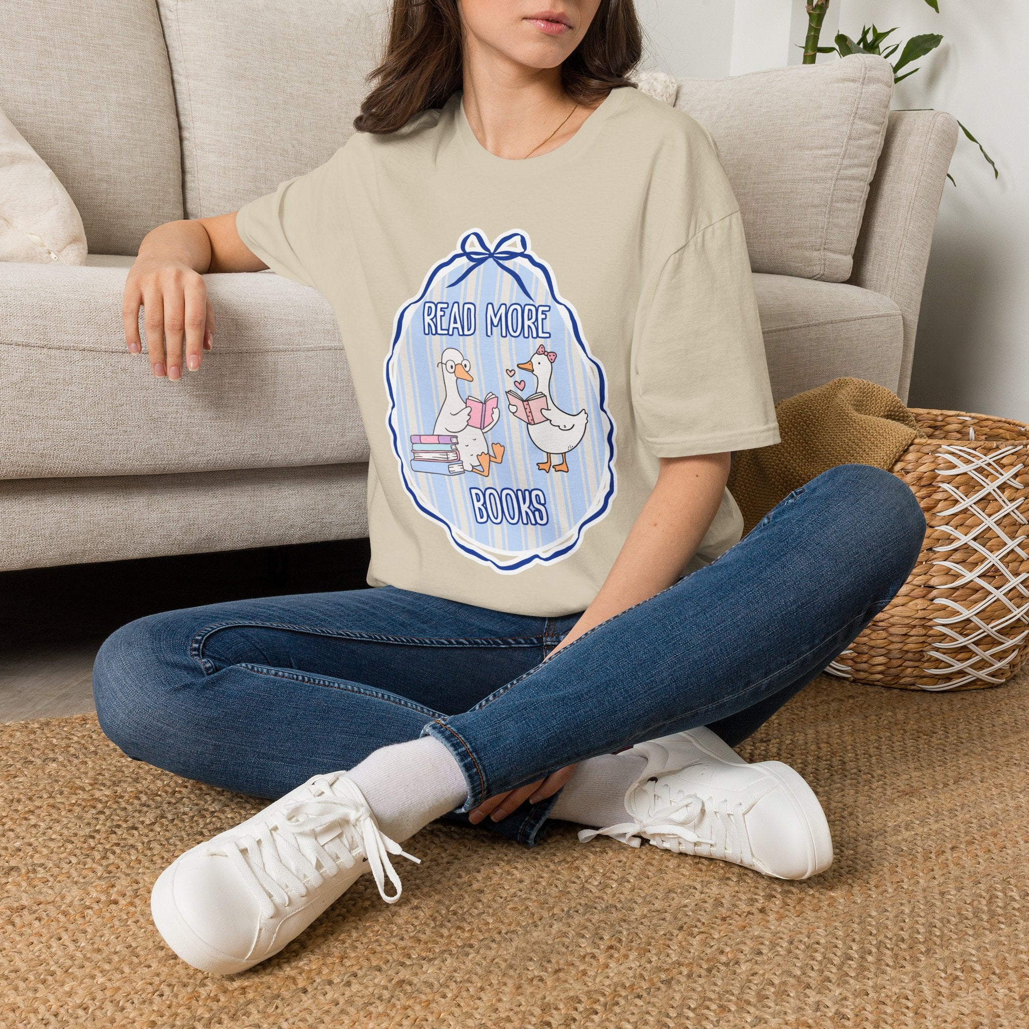 Read More Books T-Shirt — Cute Duck Family Reading Graphic Tee