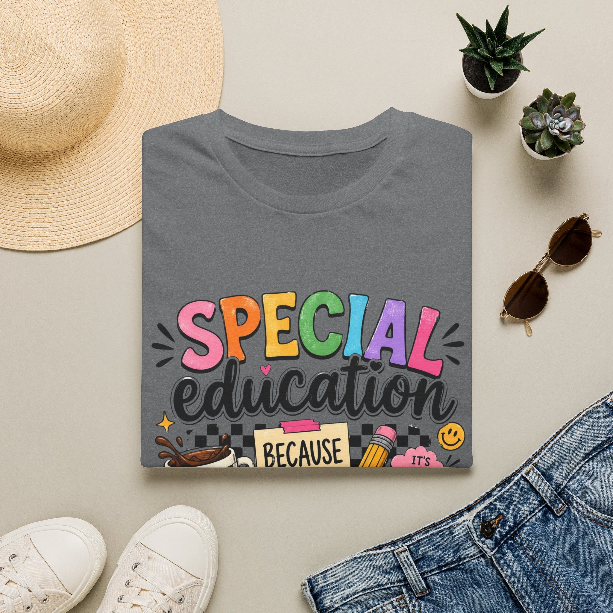 Special Education T-Shirt — "Special Education Because Normal Is Overrated" Colorful Teacher Tee