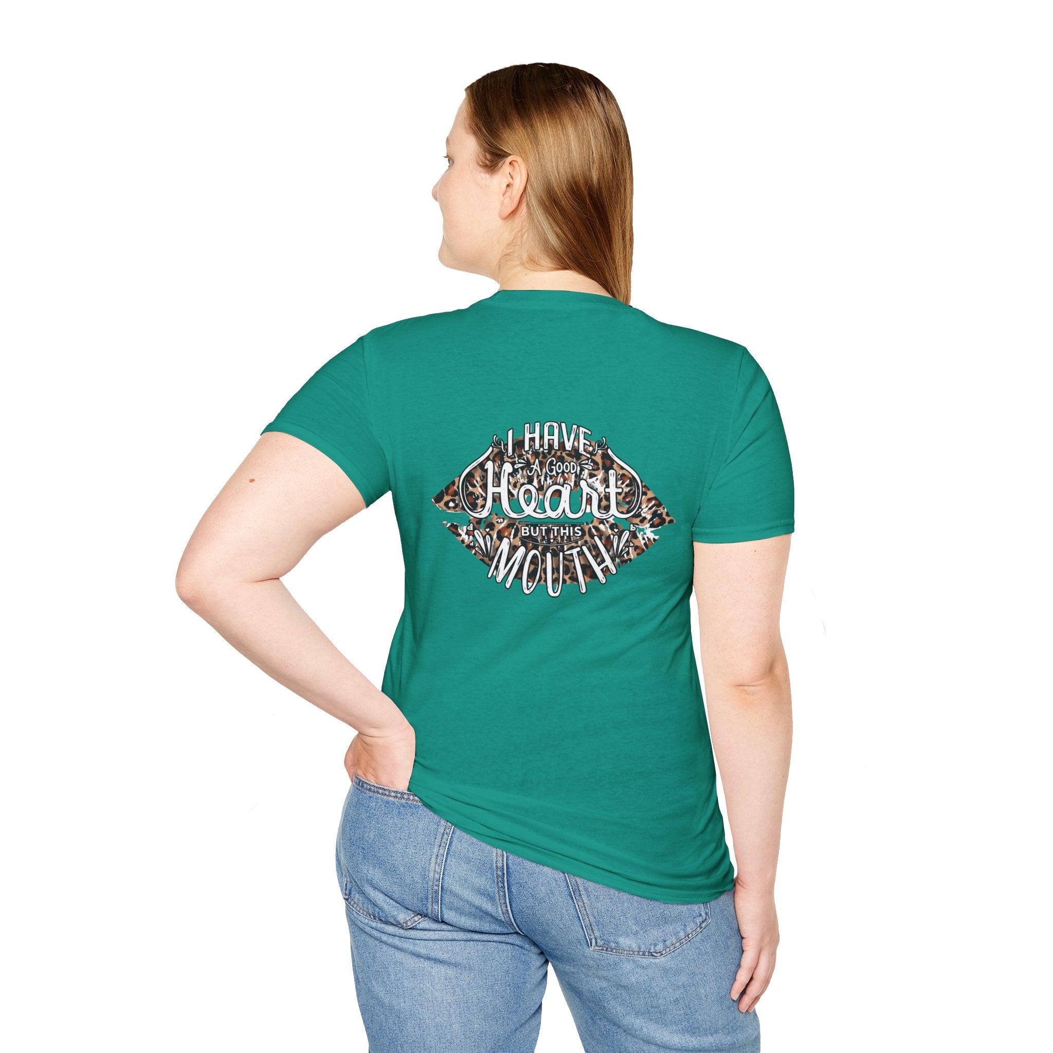 Leopard Kiss T-Shirt — Small Glam Lip Print Tee