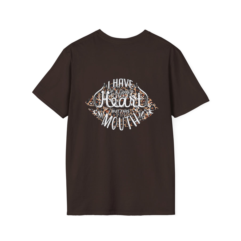 Leopard Kiss T-Shirt — Small Glam Lip Print Tee