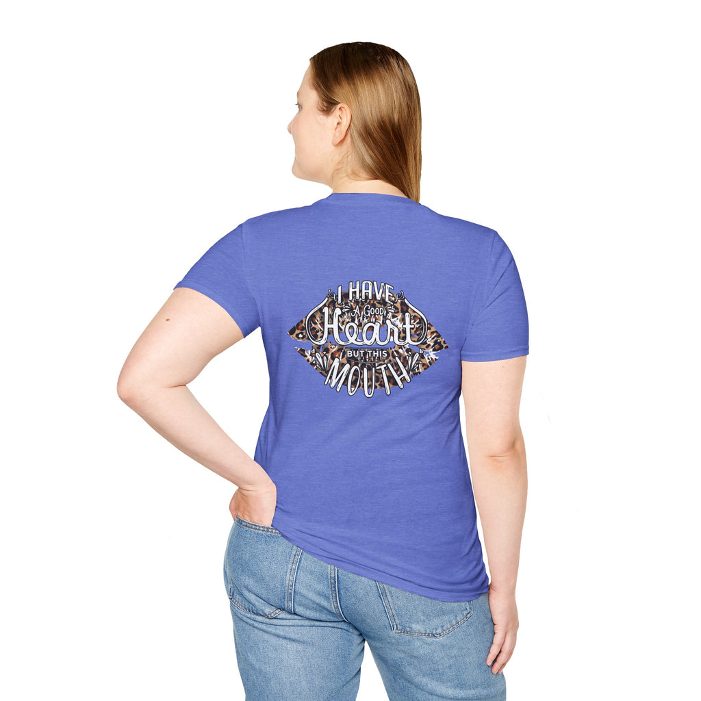 Leopard Kiss T-Shirt — Small Glam Lip Print Tee