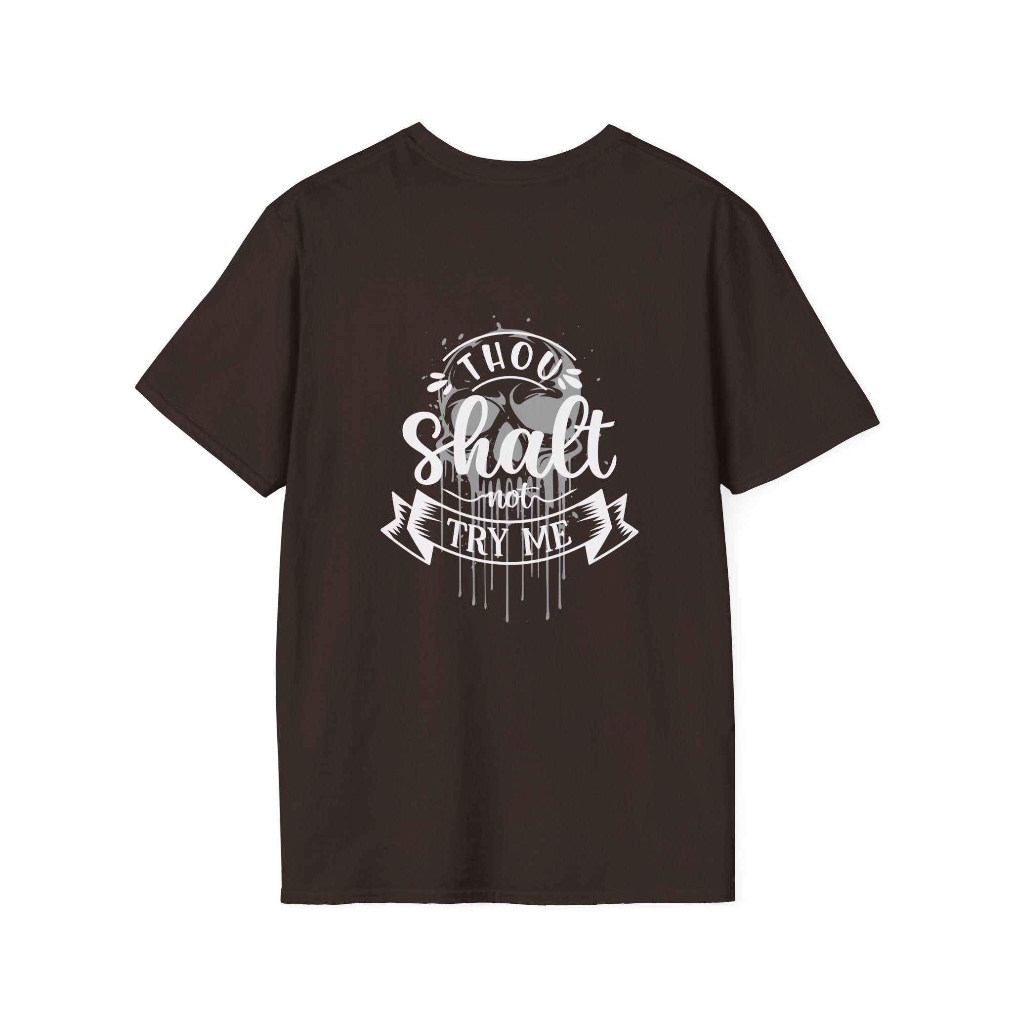 Skull Drip T-Shirt — Minimal Grunge Skull Chest Graphic