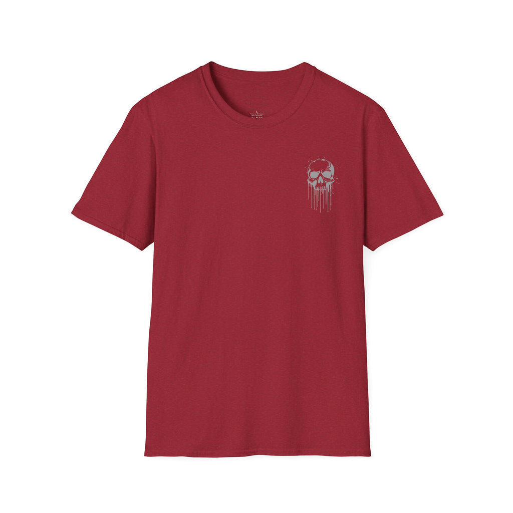 Skull Drip T-Shirt — Minimal Grunge Skull Chest Graphic