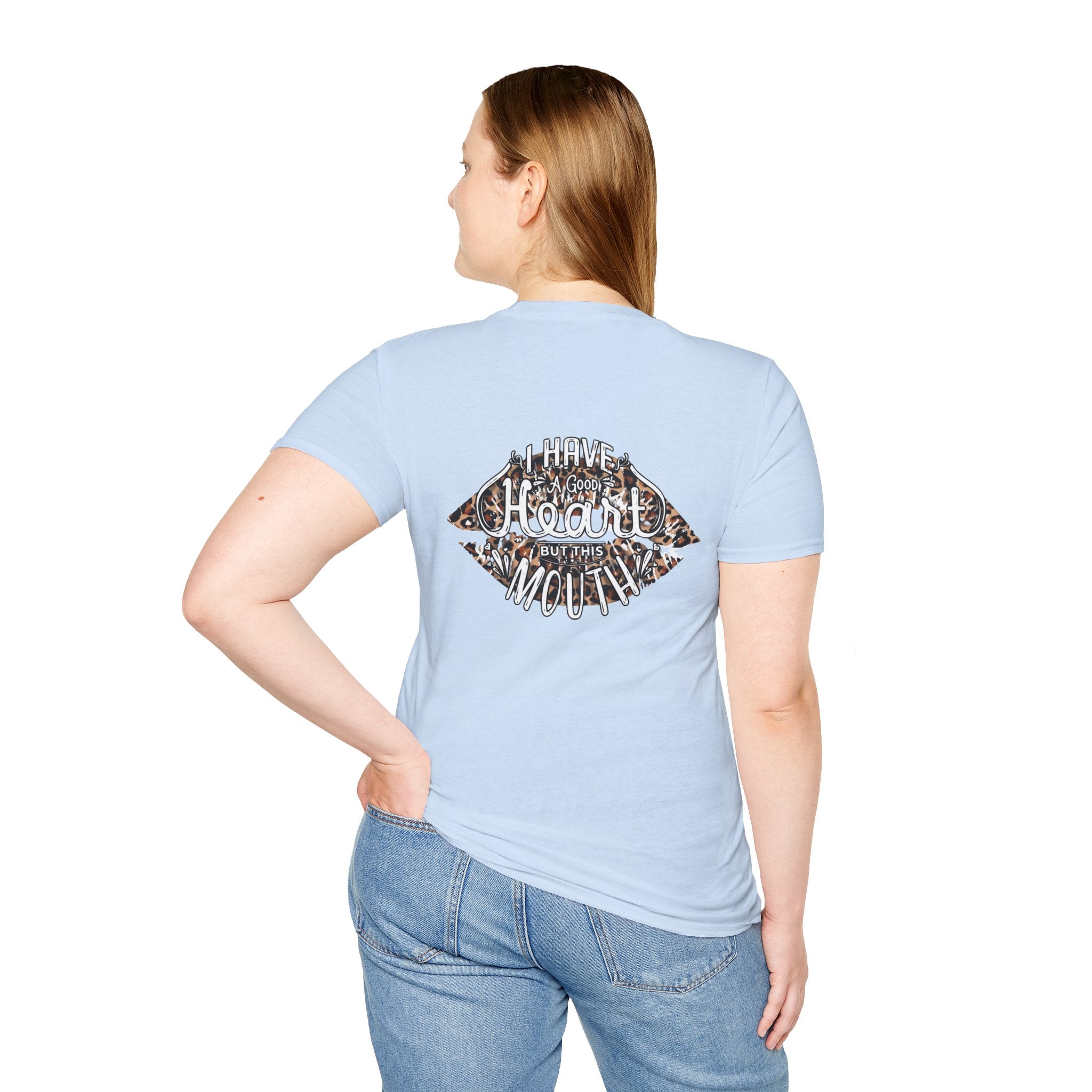 Leopard Kiss T-Shirt — Small Glam Lip Print Tee