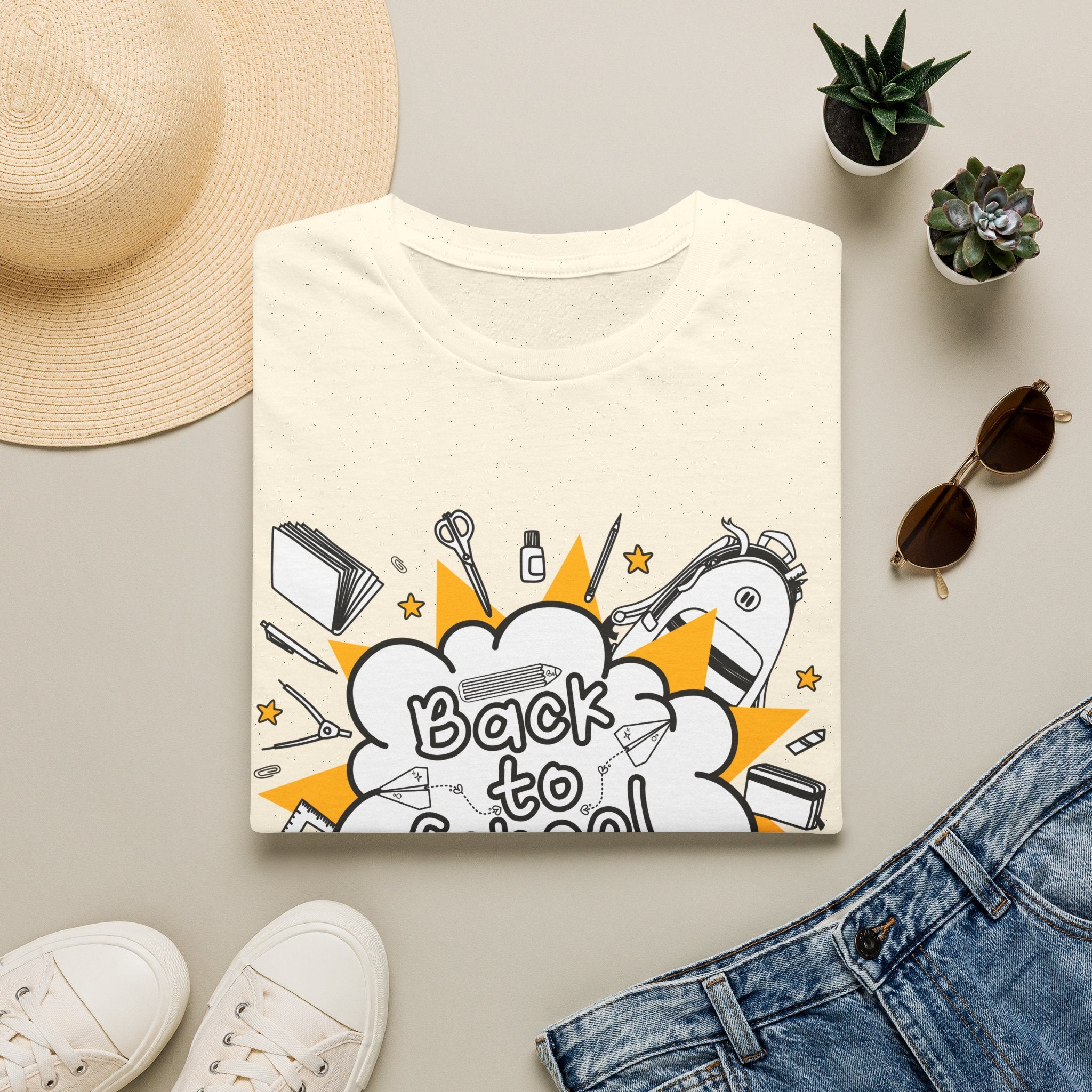 Back to School Graphic Tee — Fun Doodle School Supplies T-Shirt