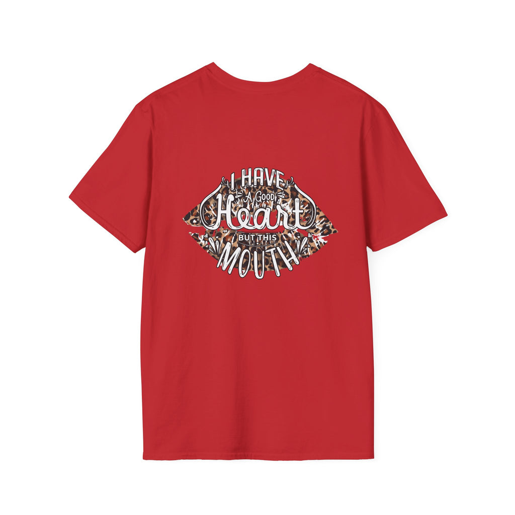Leopard Kiss T-Shirt — Small Glam Lip Print Tee