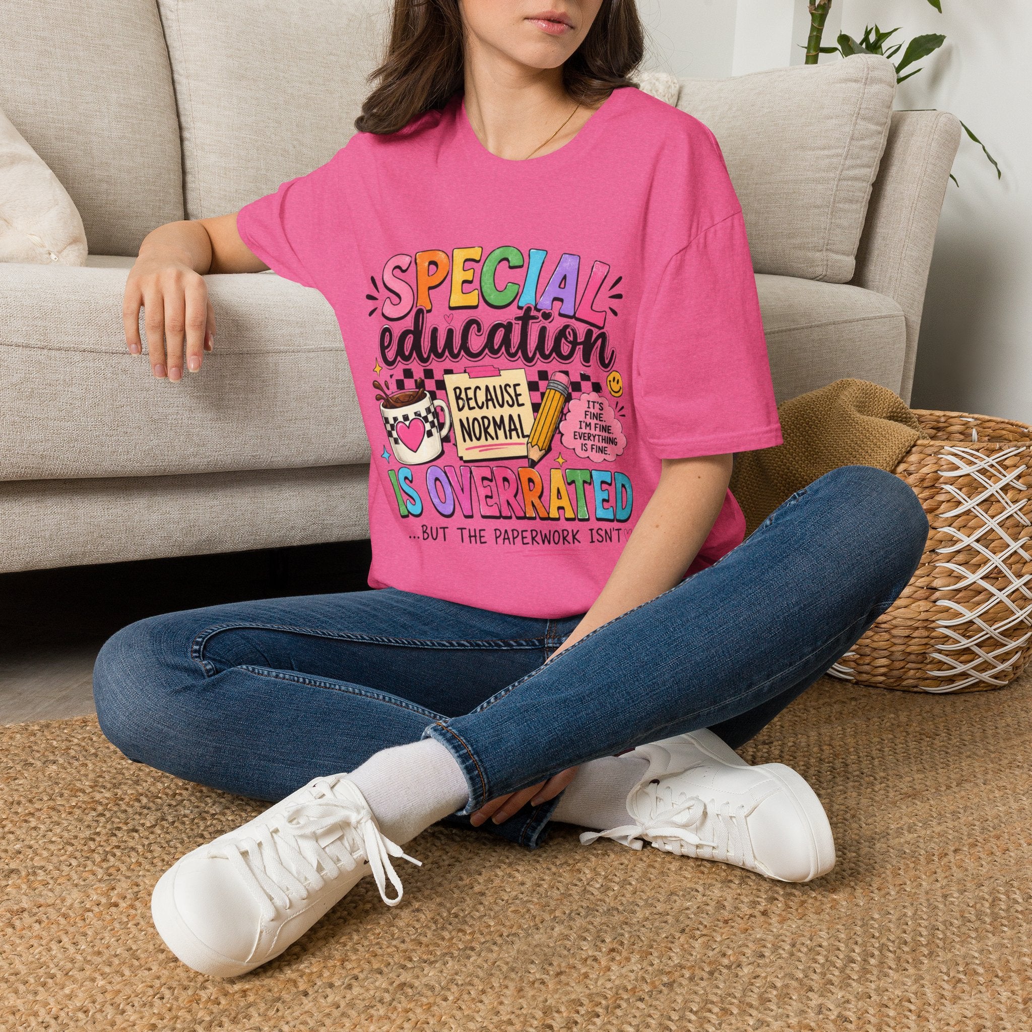Special Education T-Shirt — "Special Education Because Normal Is Overrated" Colorful Teacher Tee