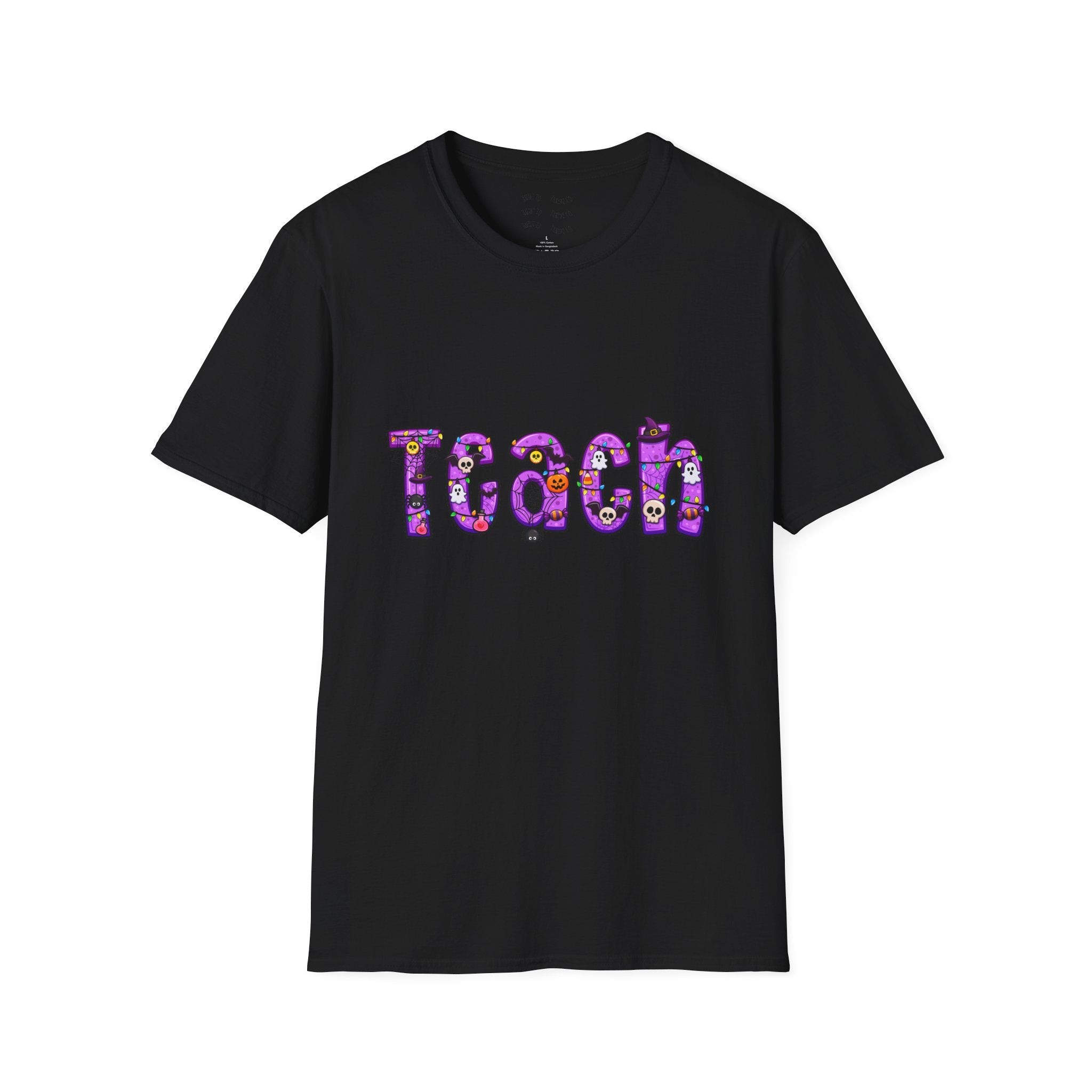 Halloween Purple Teach Unisex Softstyle T-Shirt