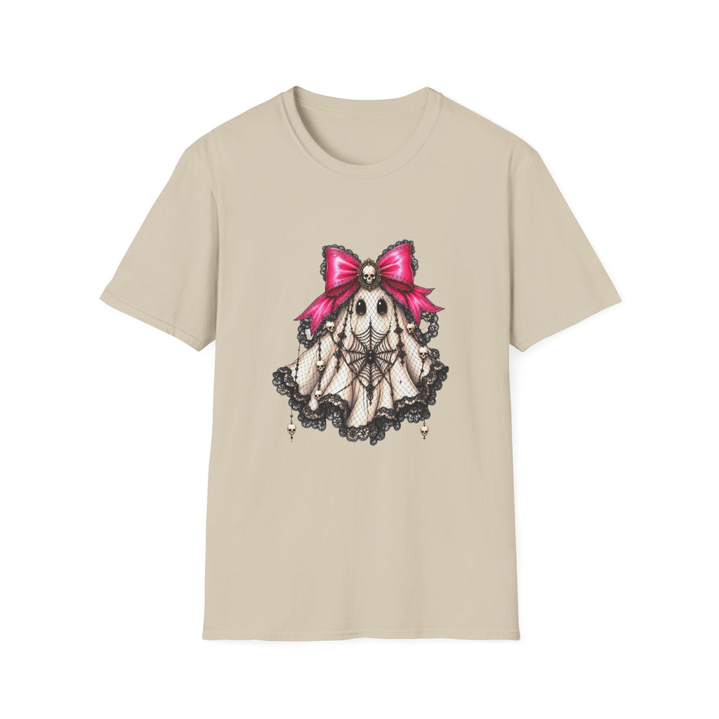 Skull Lace Bow T-Shirt — Gothic Cute Skeleton Graphic Tee