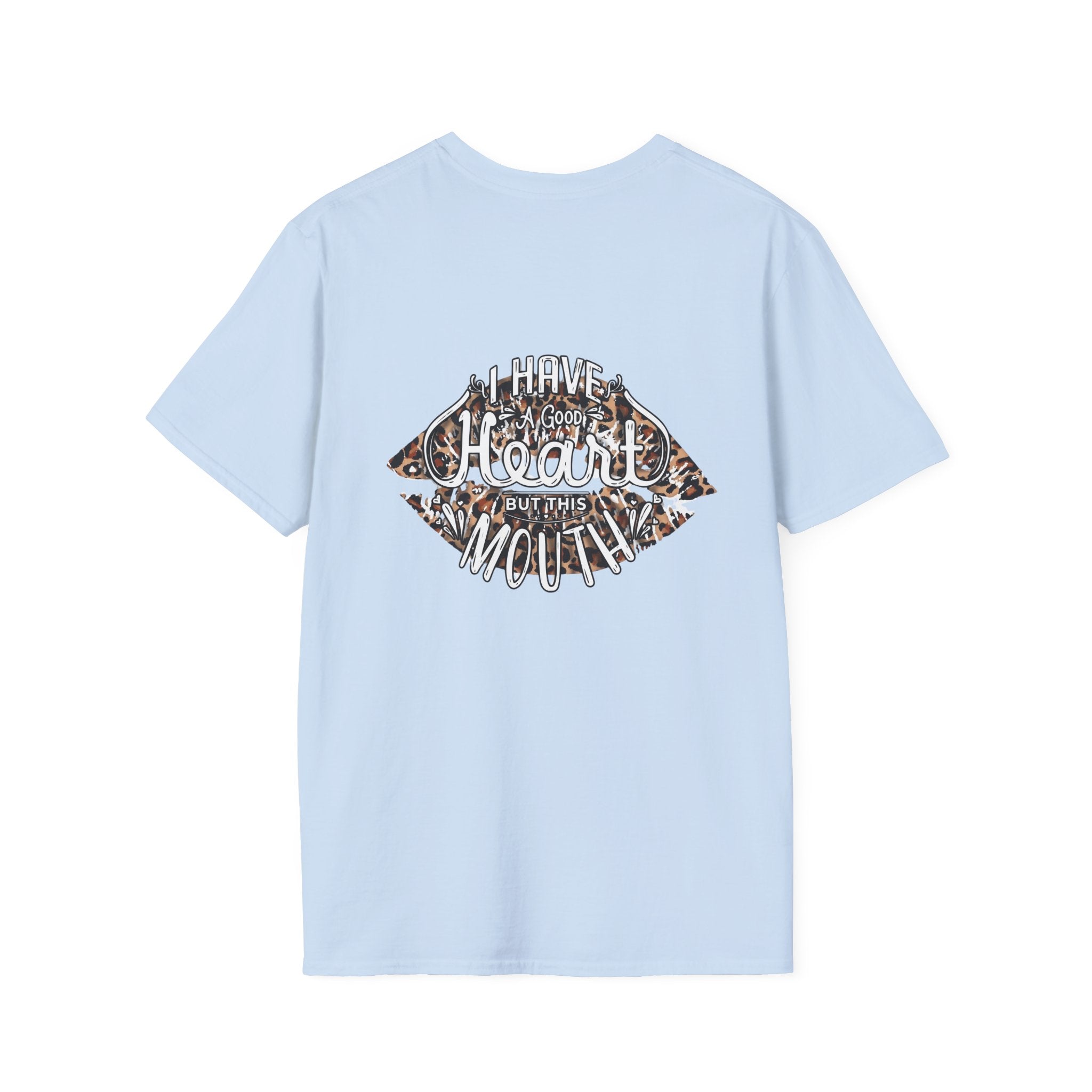 Leopard Kiss T-Shirt — Small Glam Lip Print Tee