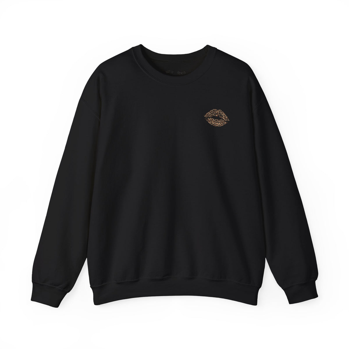 Kiss Graphic Sweatshirt — "I Have a Heart But This Mouth" Lip Print Crewneck