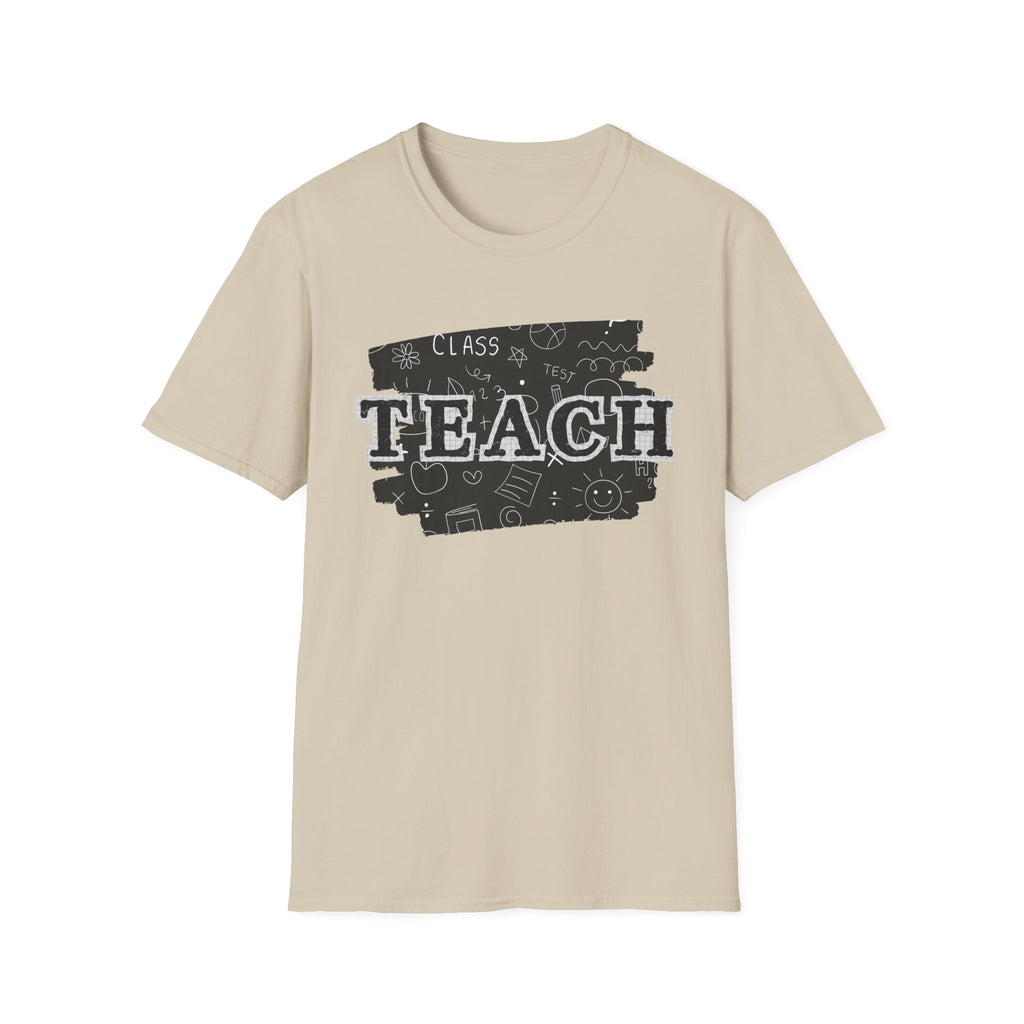 Teacher Chalkboard Graphic T‑Shirt — TEACH Typography Design