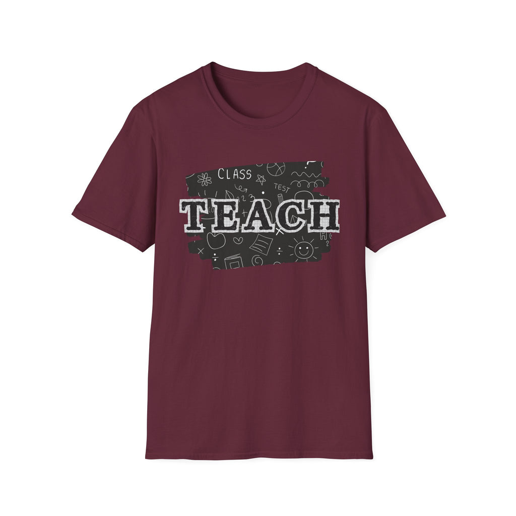 Teacher Chalkboard Graphic T‑Shirt — TEACH Typography Design