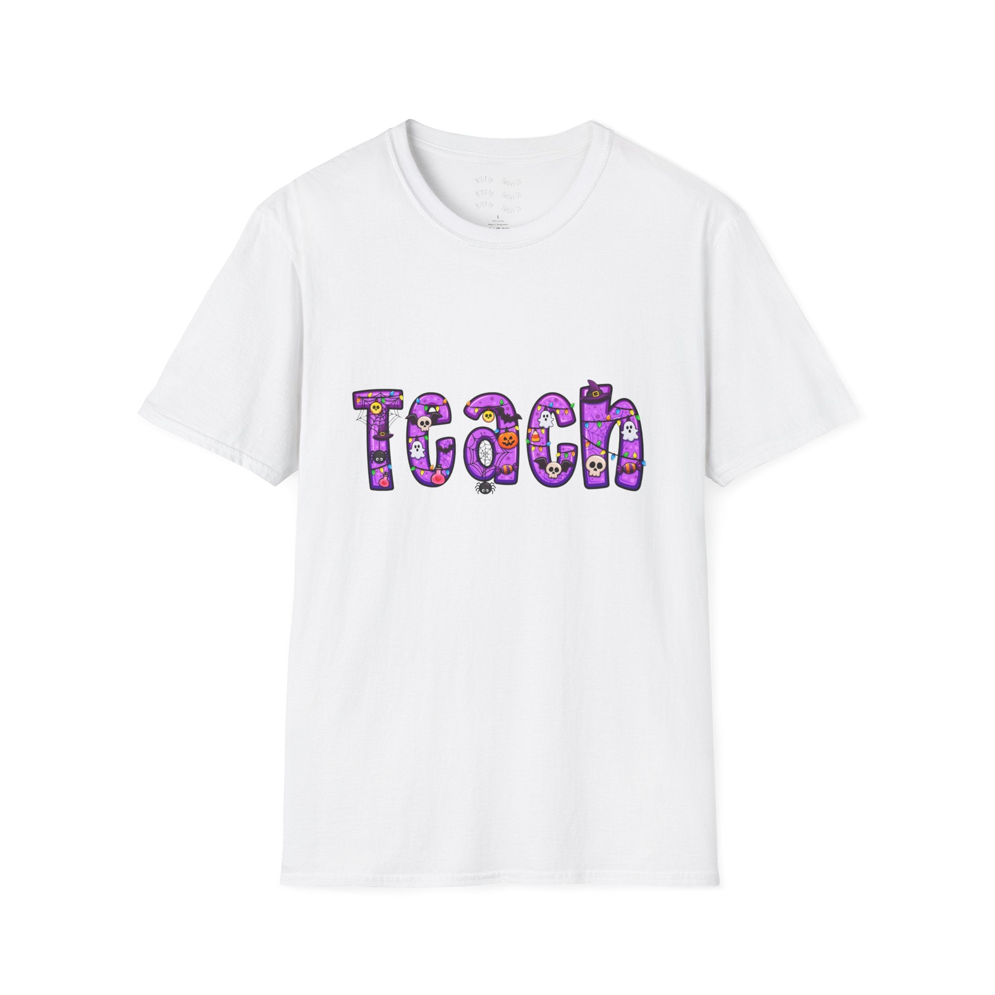 Halloween Purple Teach Unisex Softstyle T-Shirt