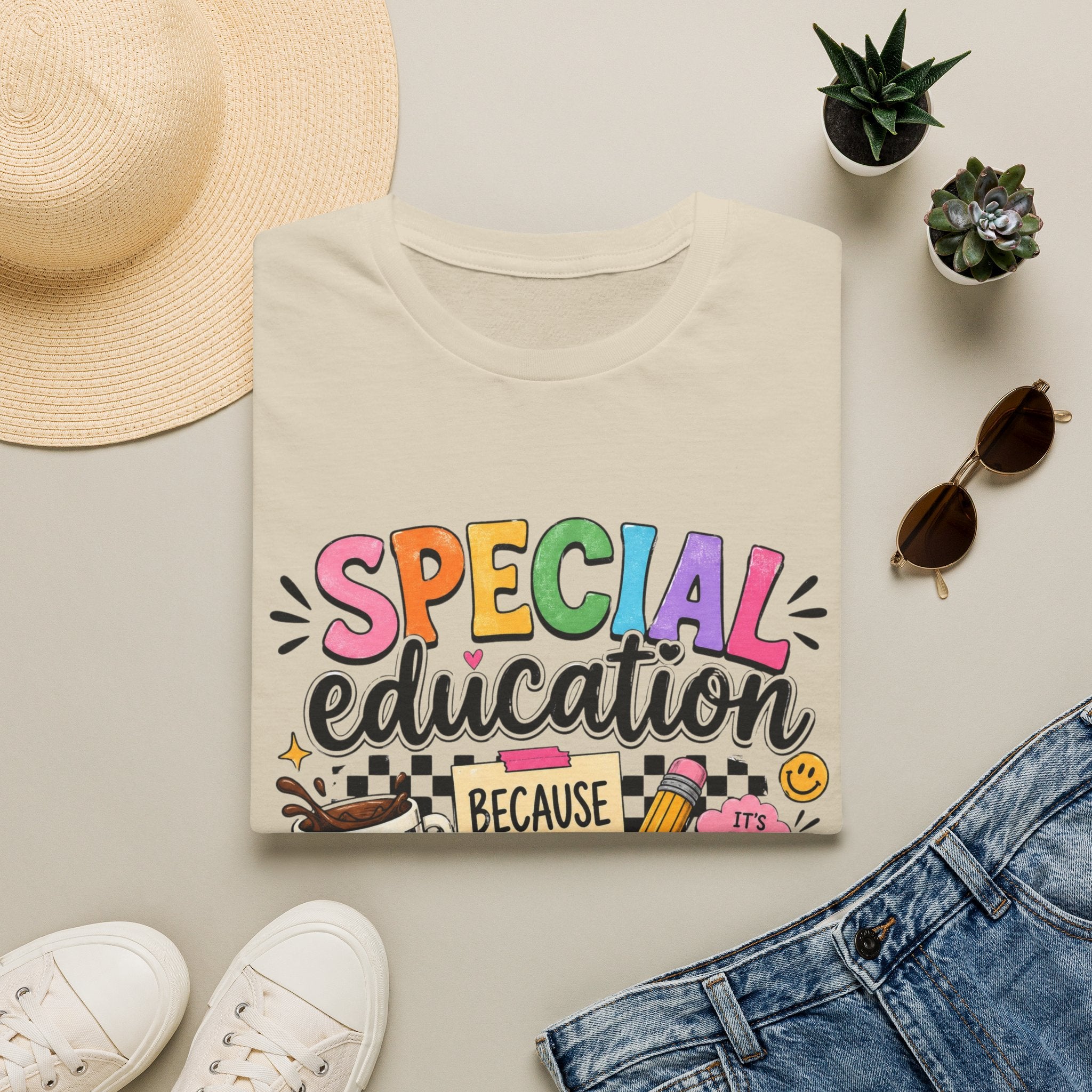 Special Education T-Shirt — "Special Education Because Normal Is Overrated" Colorful Teacher Tee