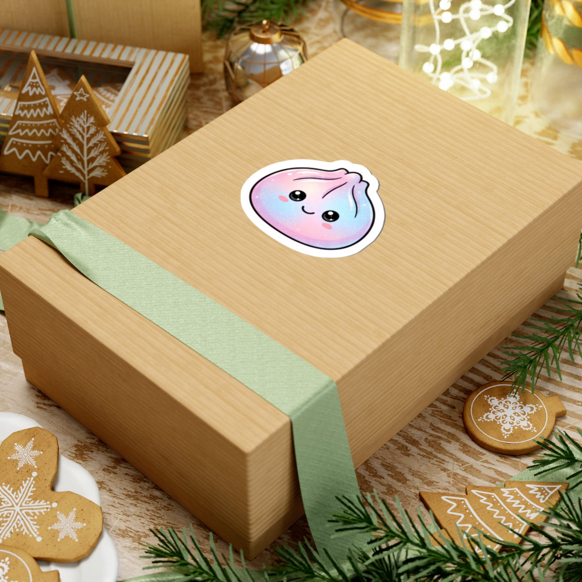 Kawaii Galaxy Dumpling Sticker — Cute Pastel Food Kawaii Laptop Decal