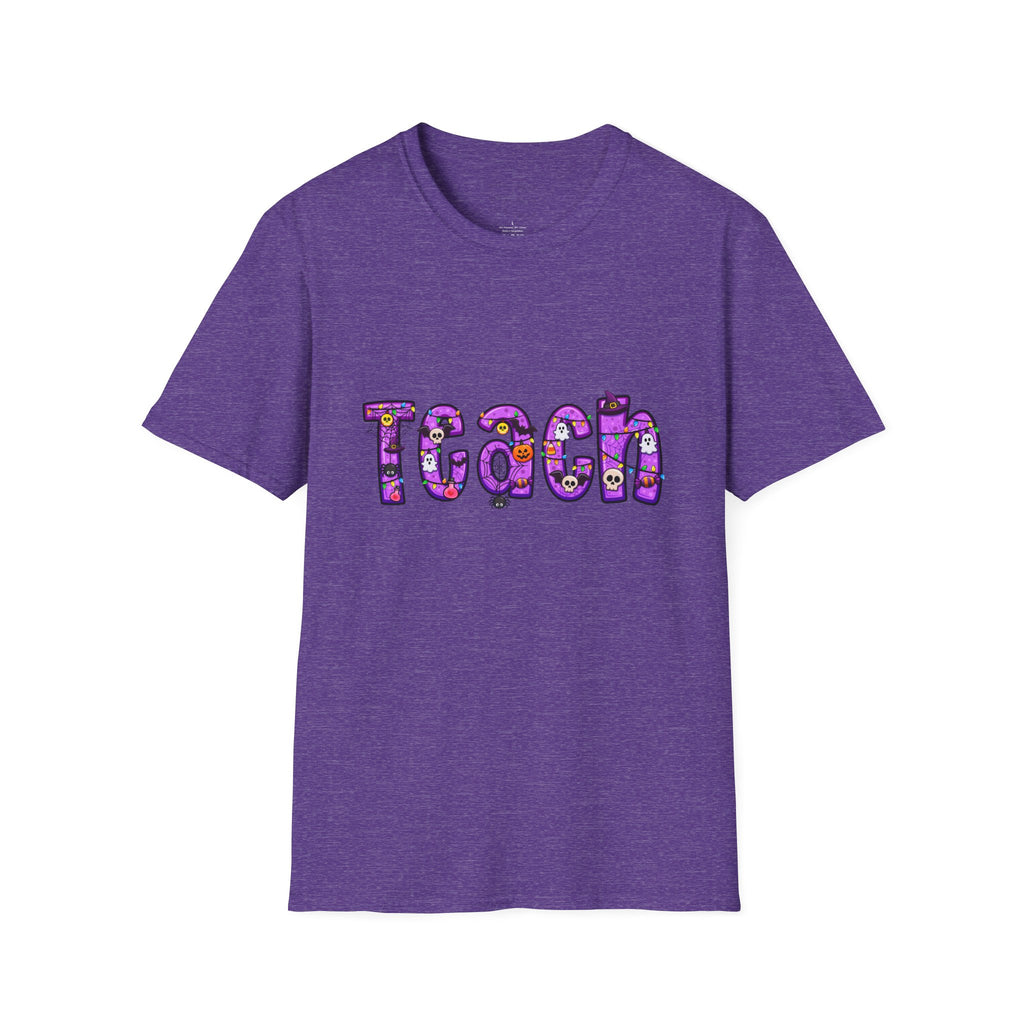 Halloween Purple Teach Unisex Softstyle T-Shirt