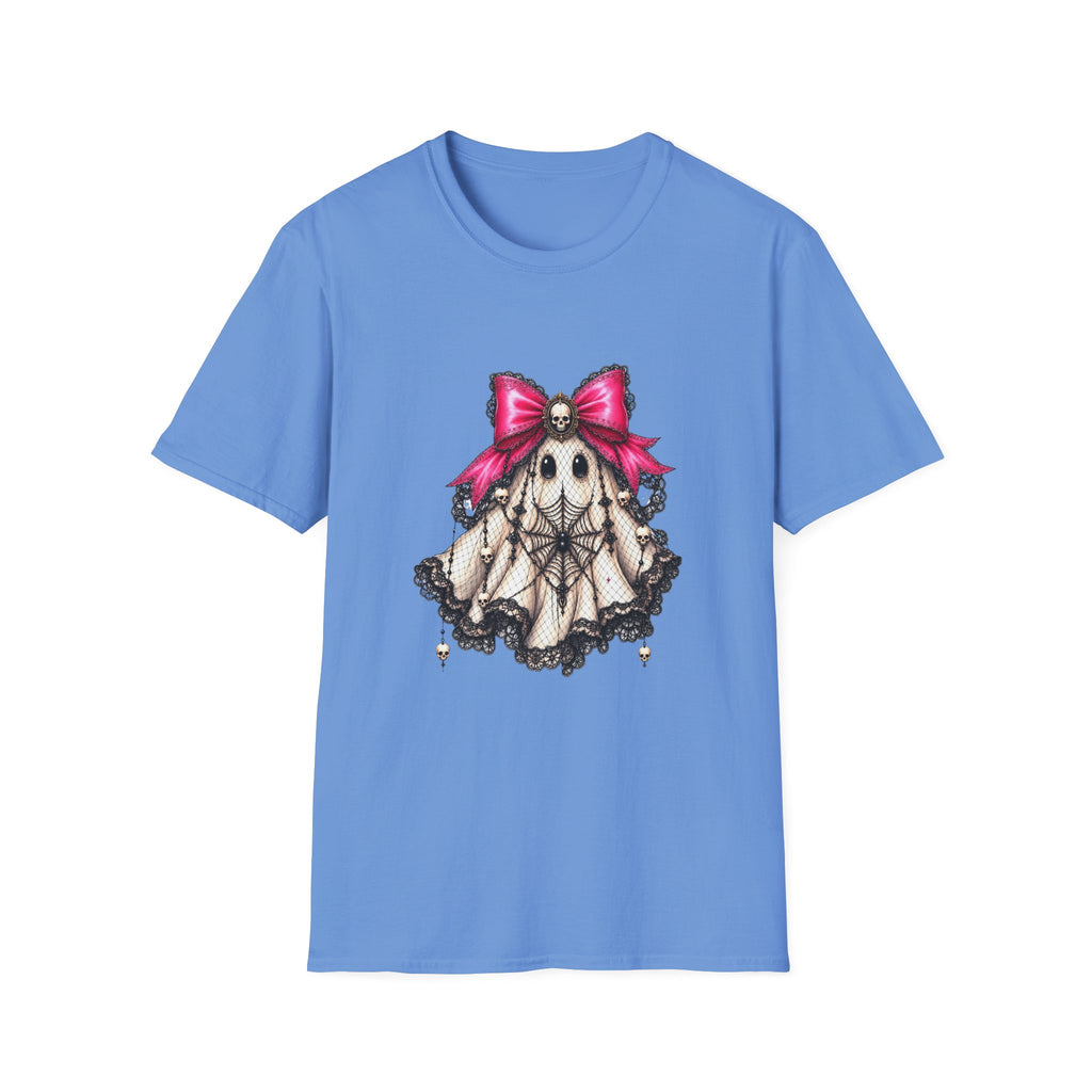 Skull Lace Bow T-Shirt — Gothic Cute Skeleton Graphic Tee