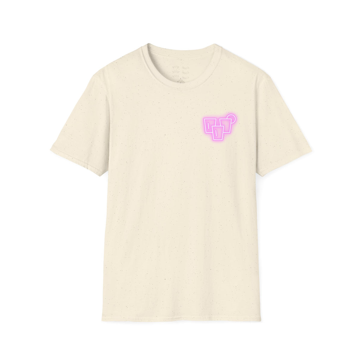 T‑Shirt — Neon Pink Retro Heart Logo Tee