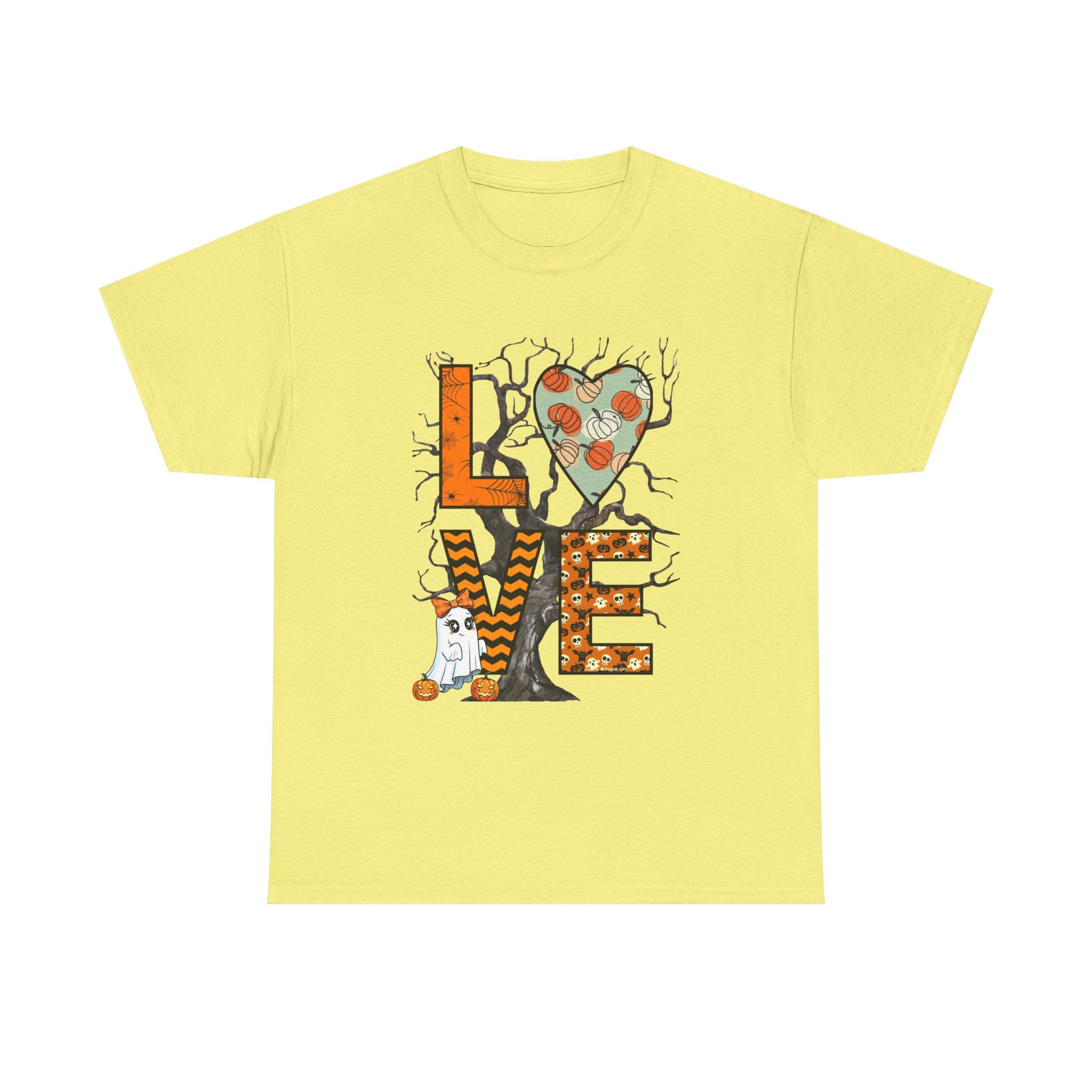 LOVE Halloween T-Shirt — Spooky Pumpkin Heart Graphic Tee