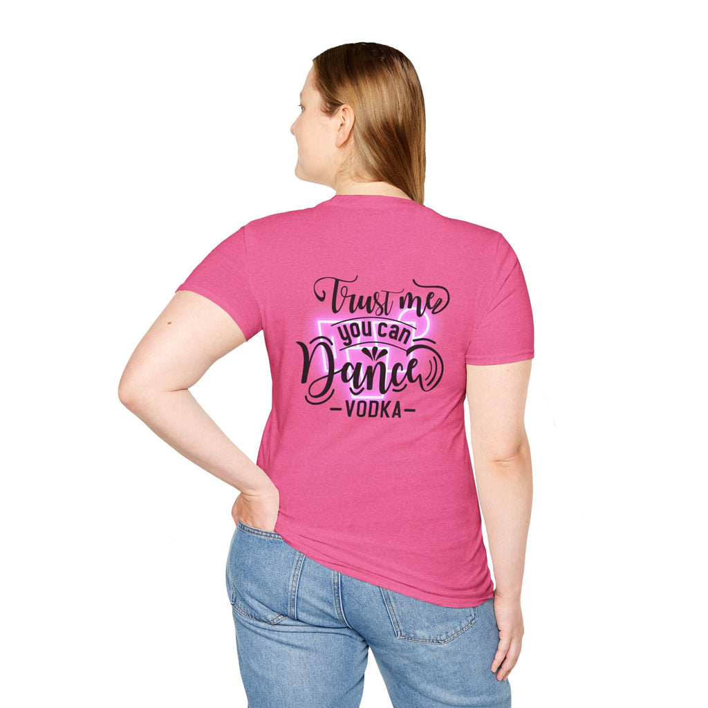 T‑Shirt — Neon Pink Retro Heart Logo Tee