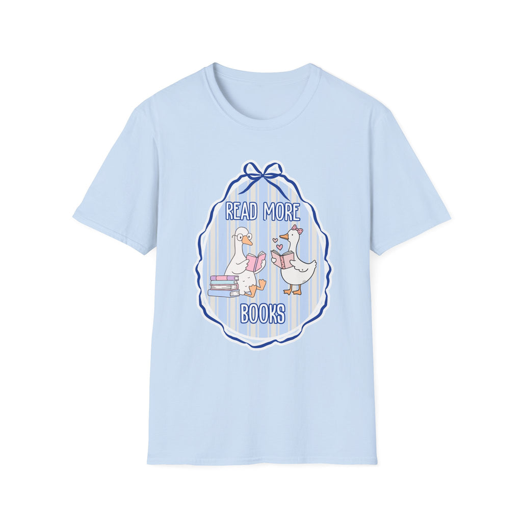 Read More Books T-Shirt — Cute Duck Family Reading Graphic Tee