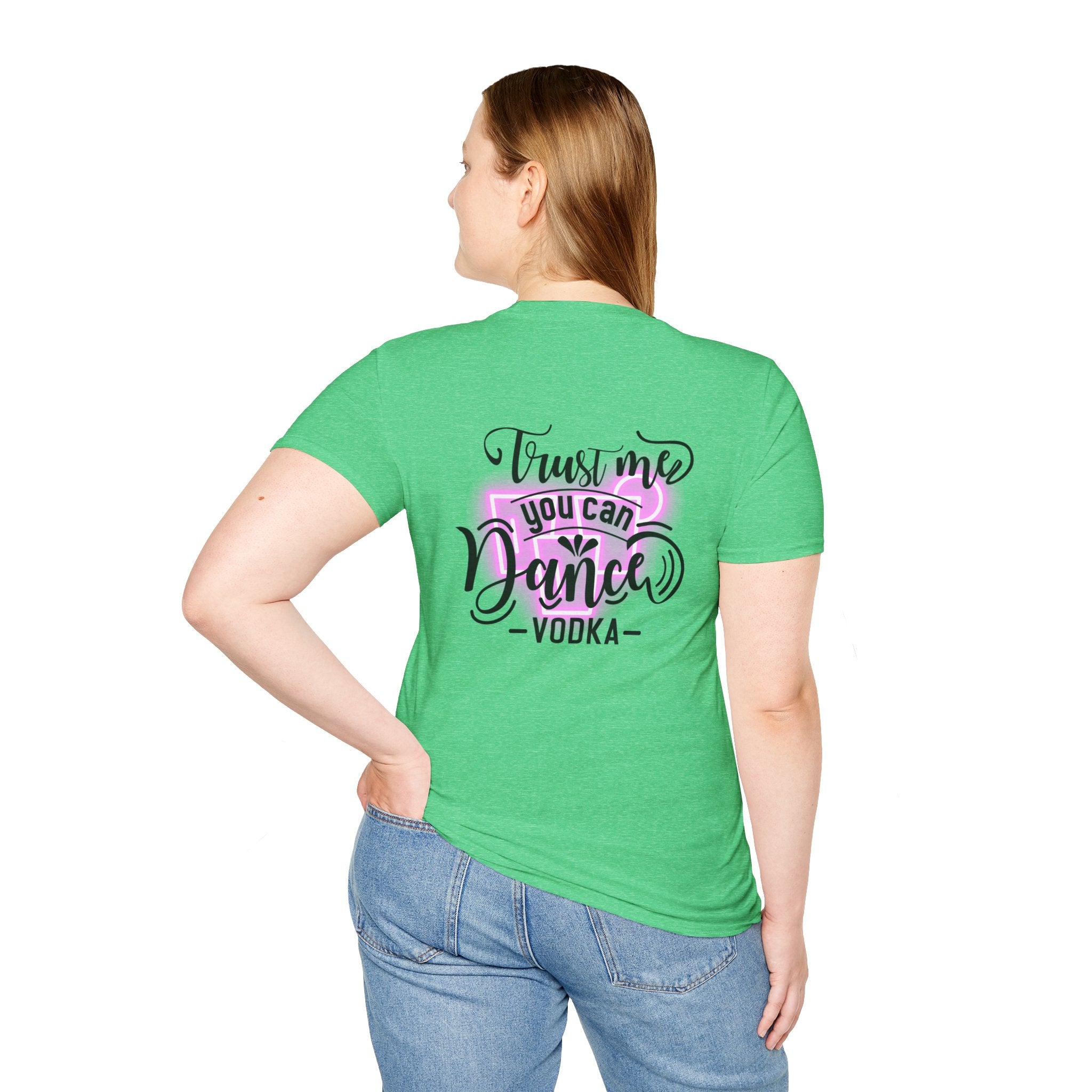 T‑Shirt — Neon Pink Retro Heart Logo Tee